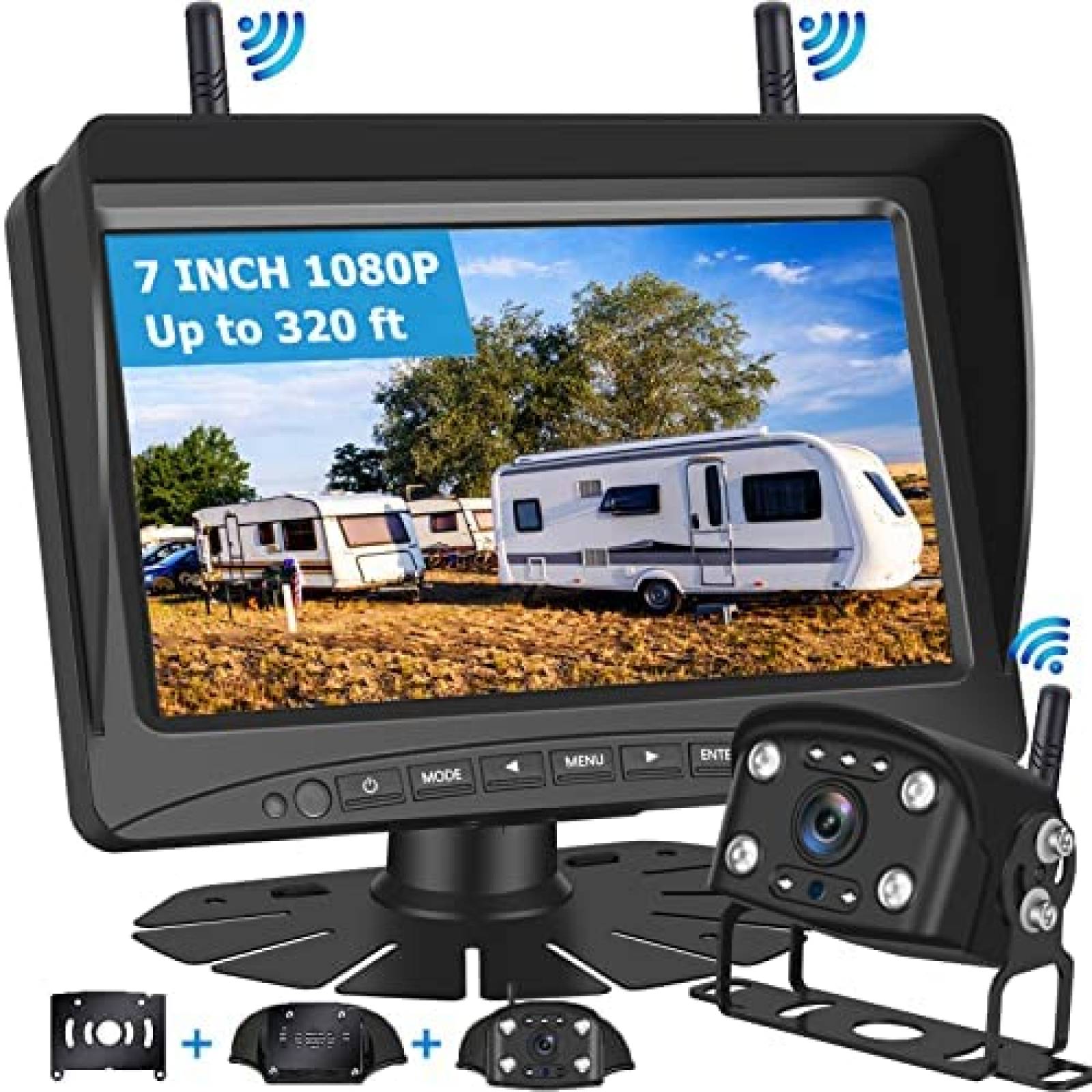 Camara de Reversa KOBANOICA Para Camion HD 1080p Monitor