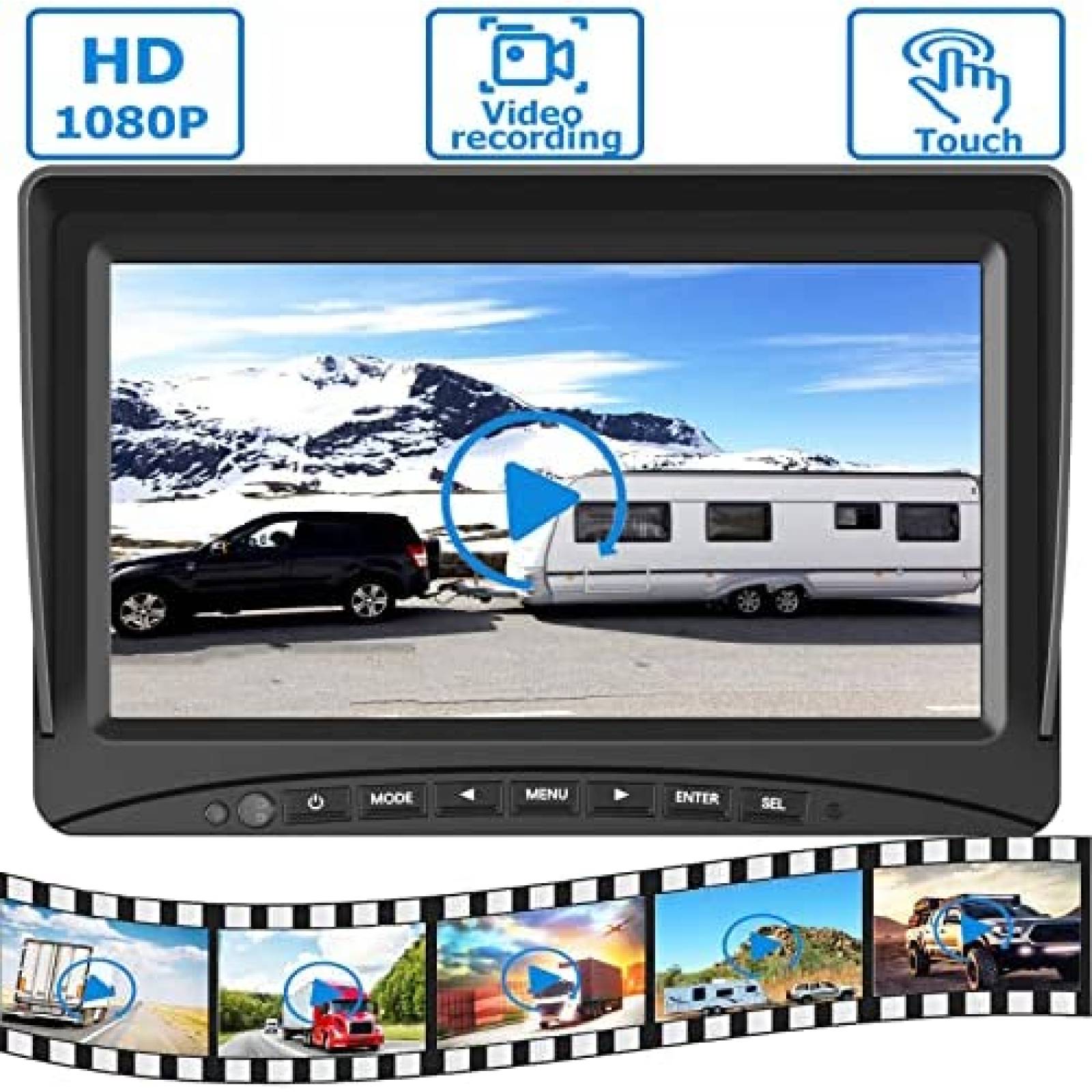 Camara de Reversa KOBANOICA Para Camion HD 1080p Monitor