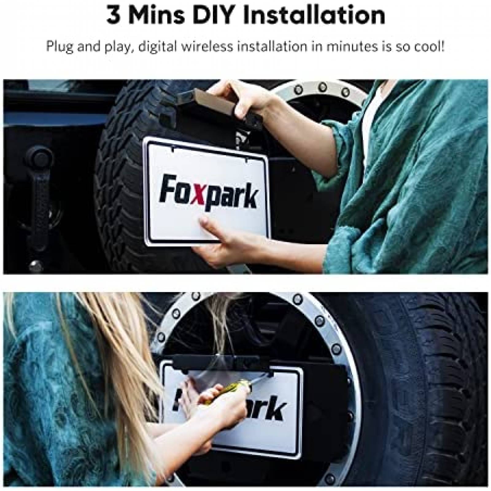 Camara Para Auto Foxpark Solar Inalambrica 1080P -Negro