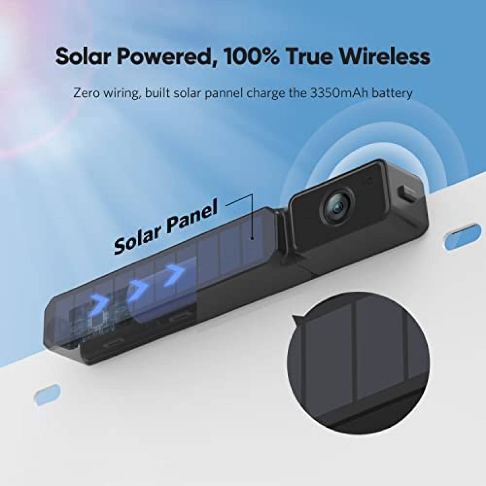 Camara Para Auto Foxpark Solar Inalambrica 1080P -Negro