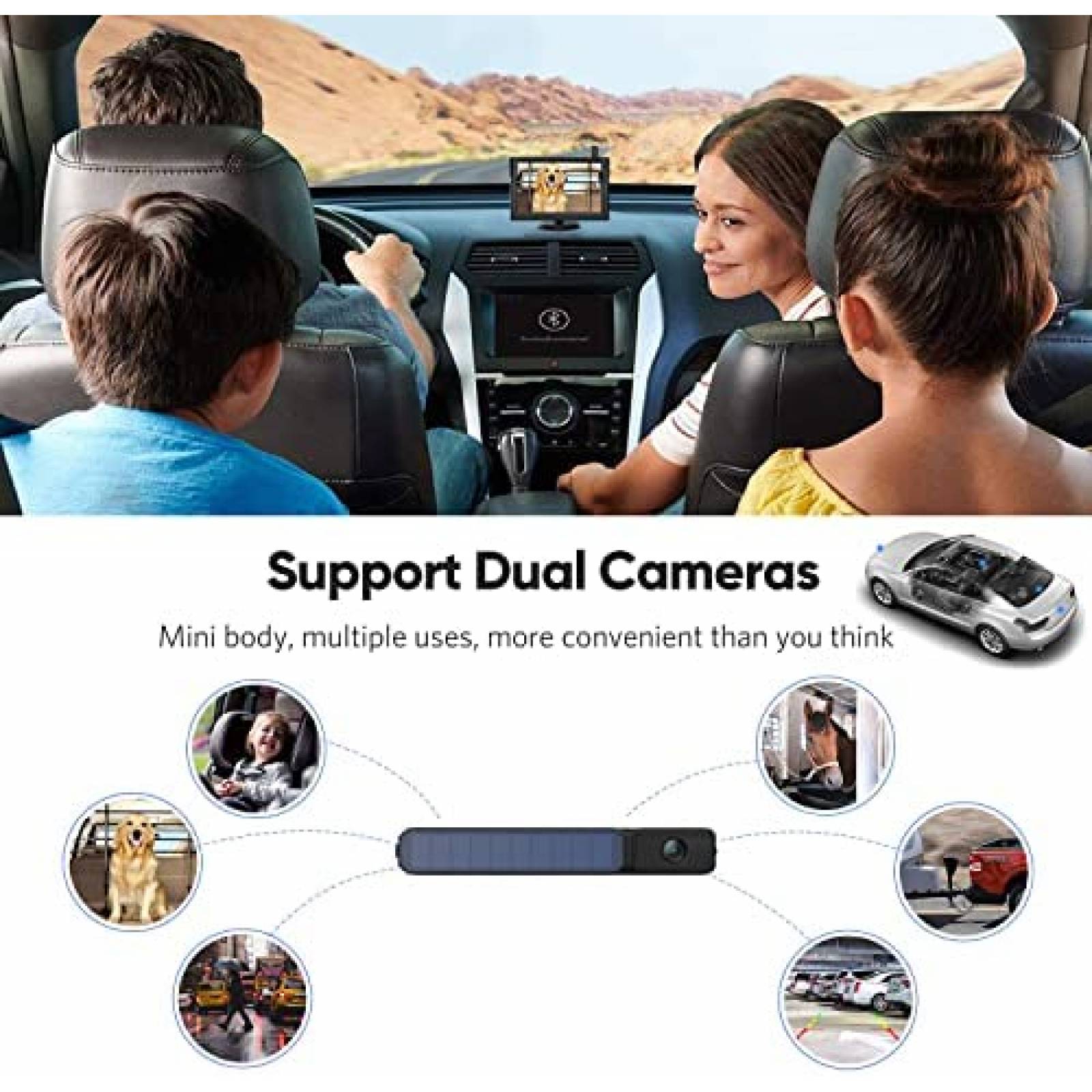 Camara Para Auto Foxpark Solar Inalambrica 1080P -Negro