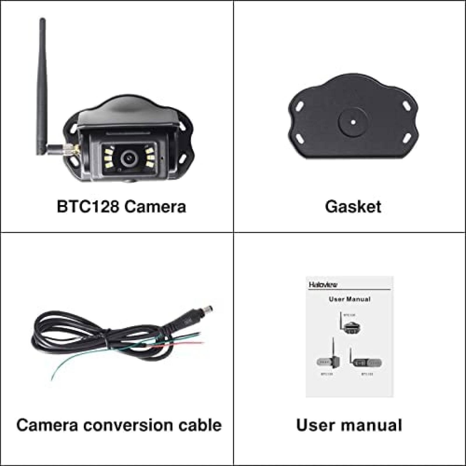 Camara de Reversa HaloviewFHD 1080p Inalambrica -Negro