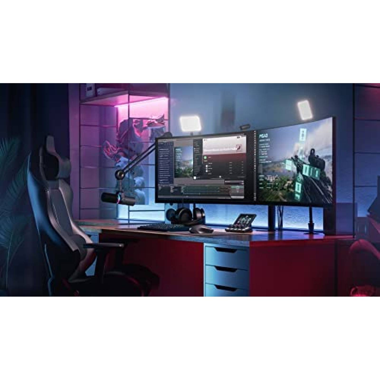 Microfono BEACN con Iluminacion RGB USB Eliminacion de Ruido