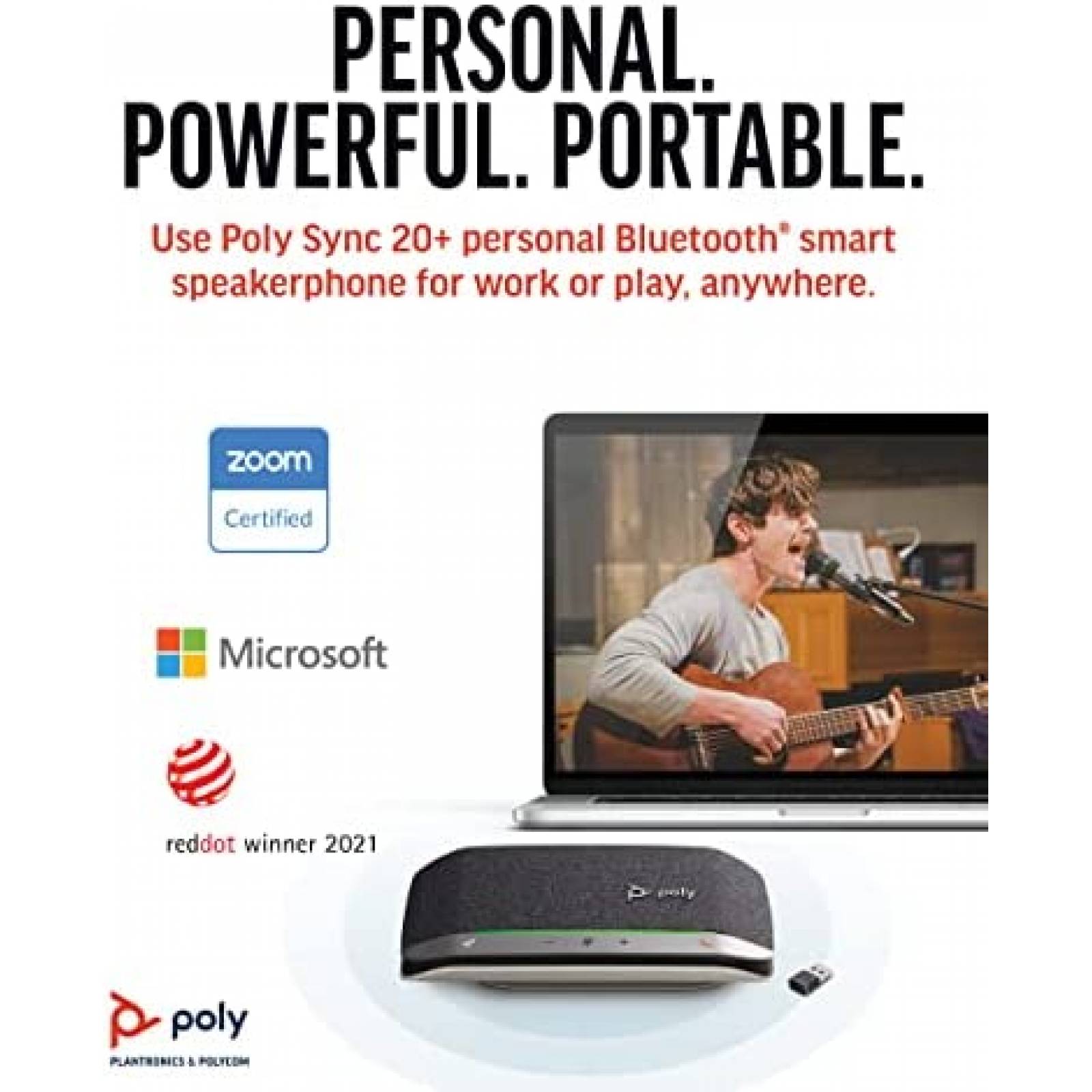 Altavoz Poly Sync 20+ USB-A Portatil Inalambrico Bluetooth