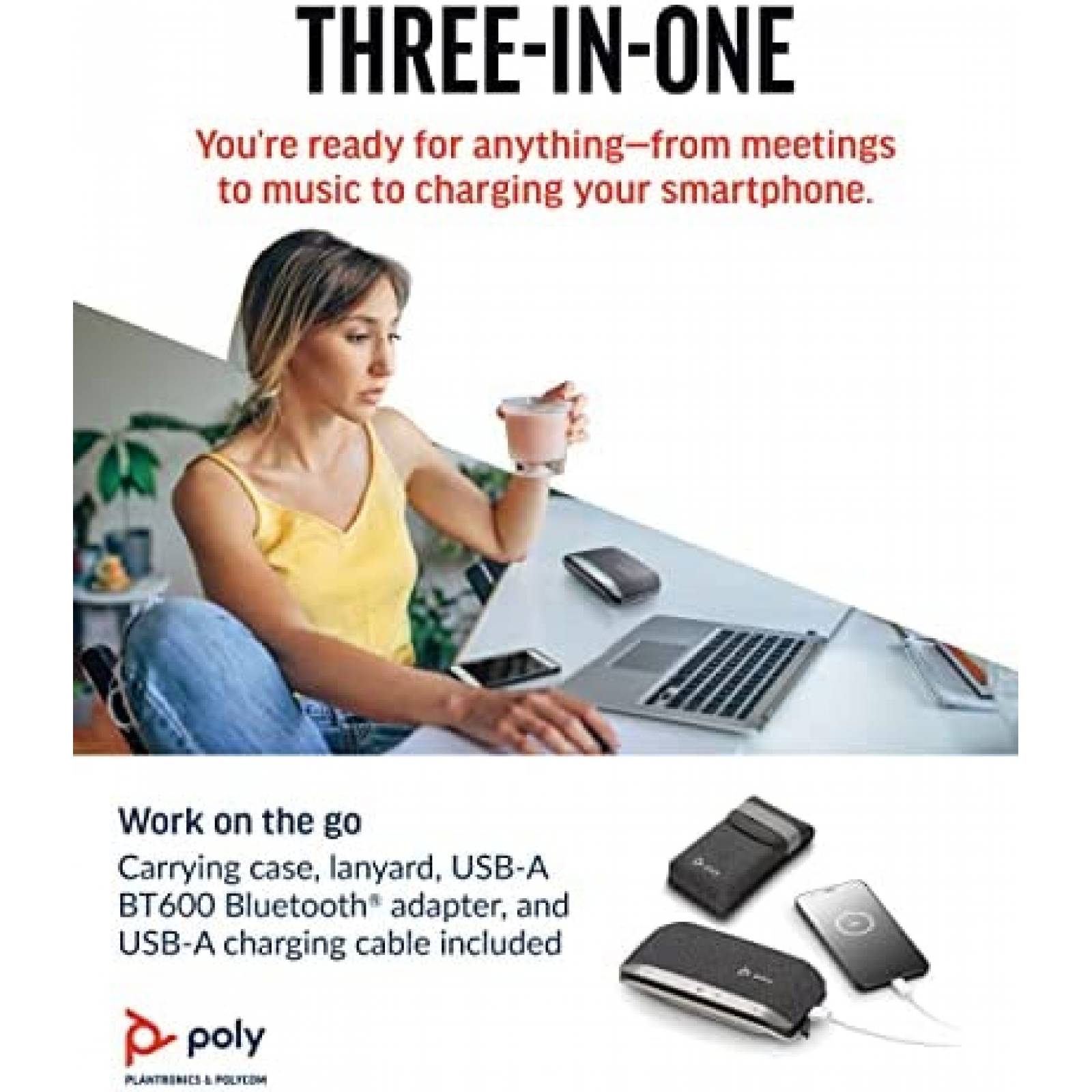 Altavoz Poly Sync 20+ USB-A Portatil Inalambrico Bluetooth