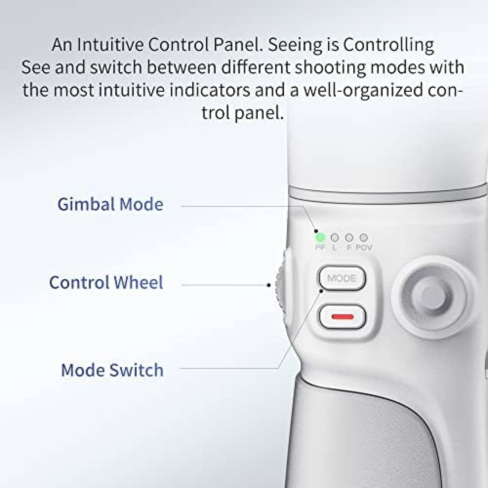 Estabilizador ZHIYUN Smooth Q4 Portatil y Plegable -Blanco