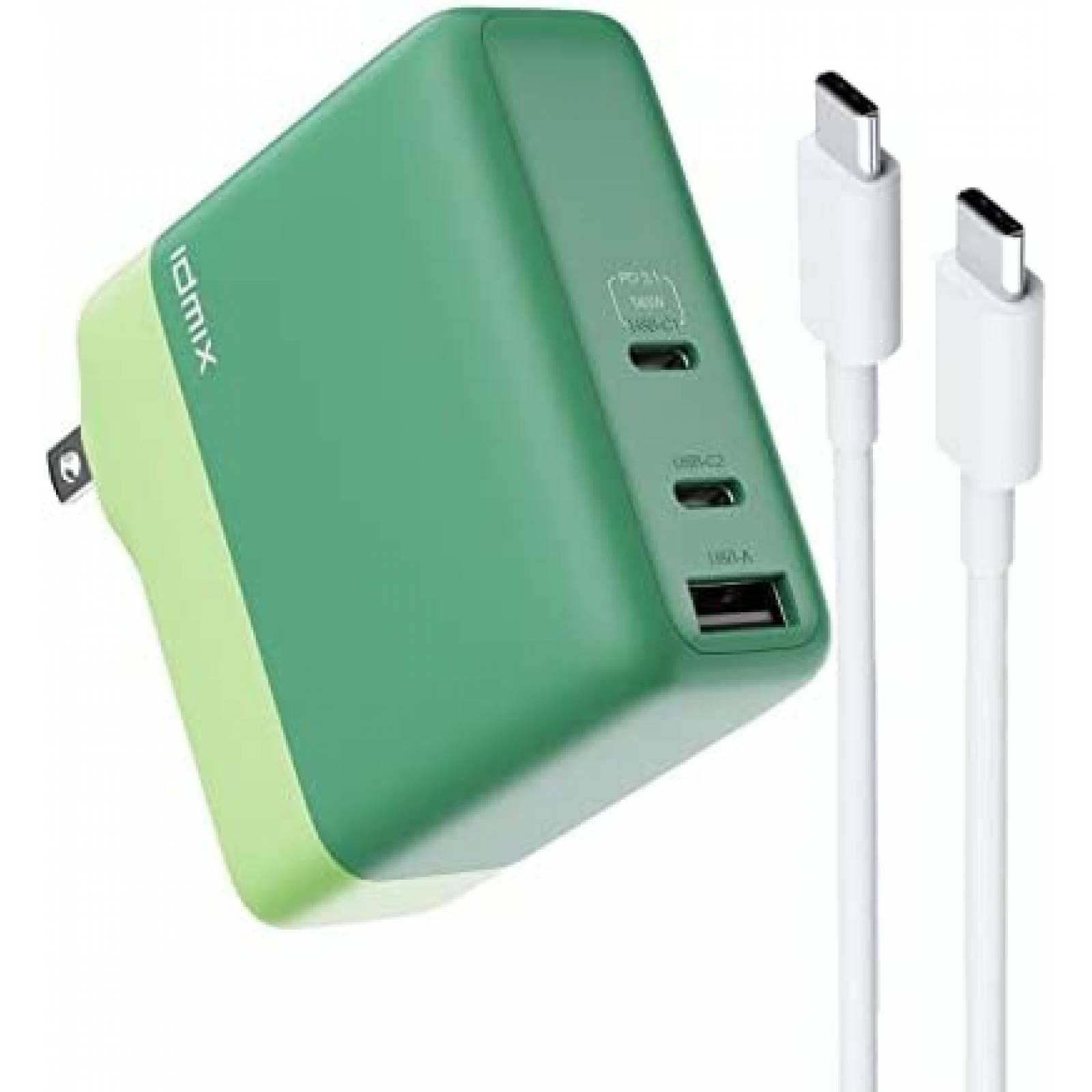 Cargador de Pared IDMIX 140W USB-C 140W 3 Puertos -Verde