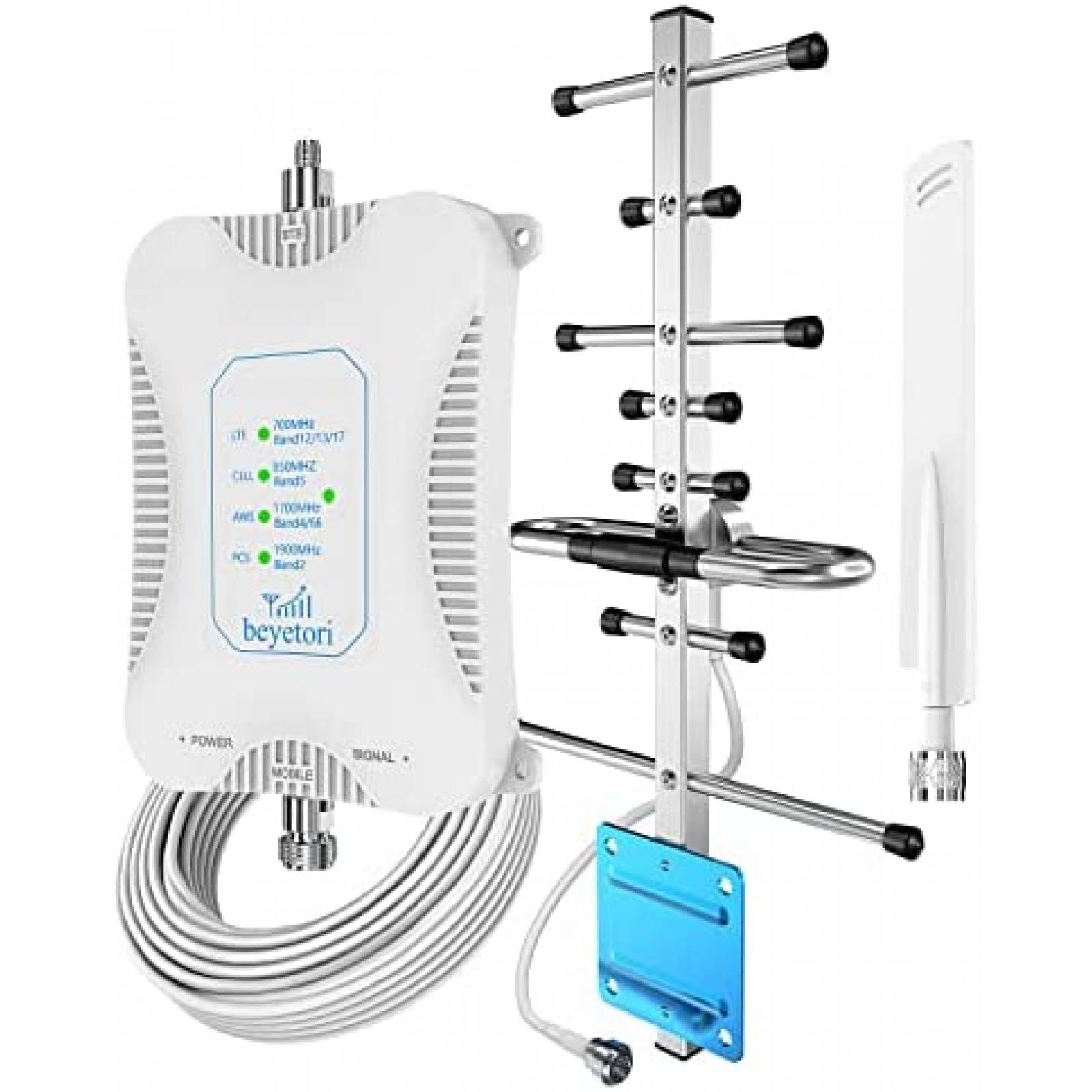 Ampliicador de Señal Beyetori para Celular c/Antena -Blanco