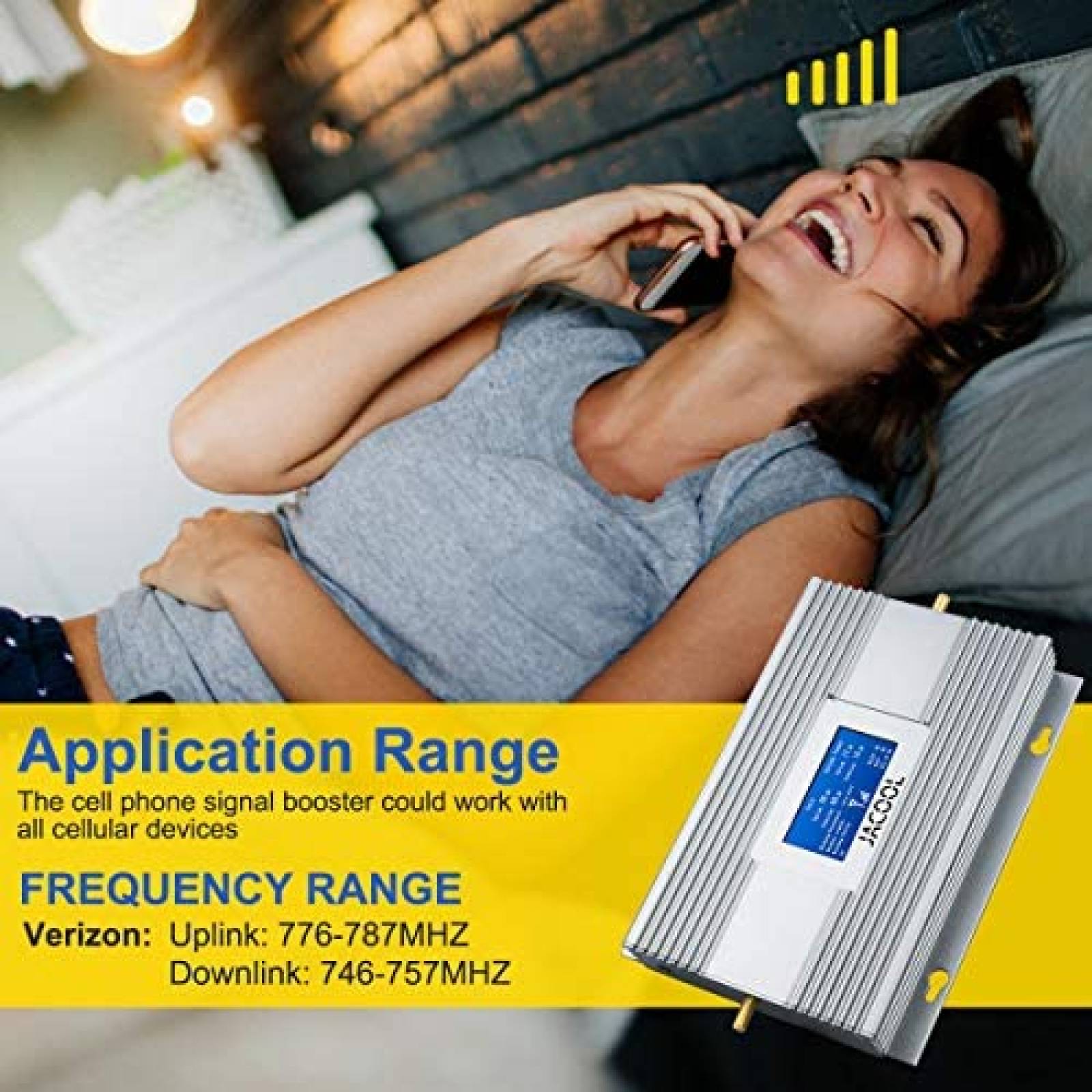 Ampliicador de Señal p/Celular Verizon con Antena 5G -Gris