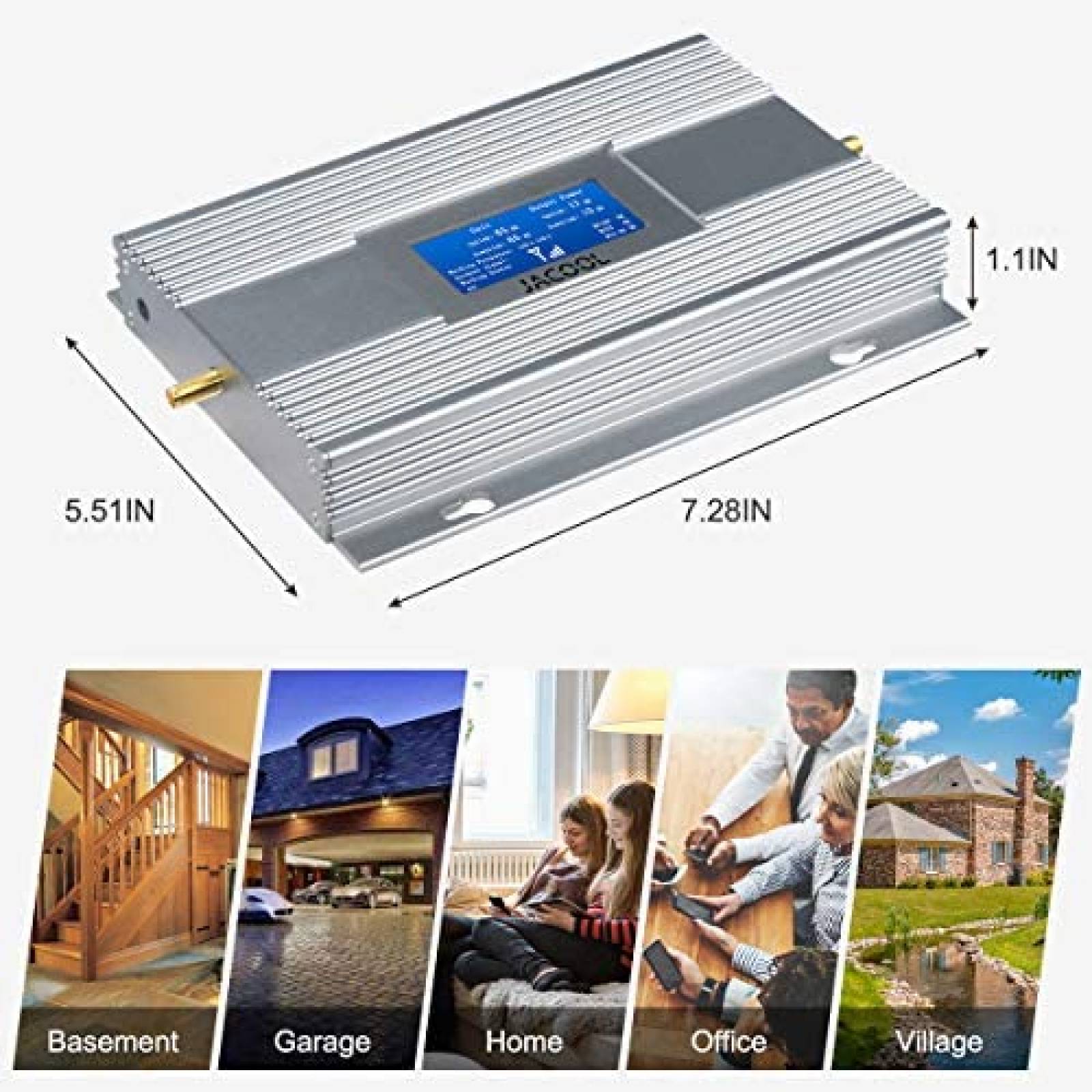 Ampliicador de Señal p/Celular Verizon con Antena 5G -Gris