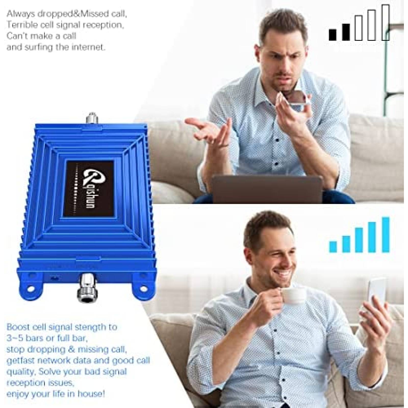 Ampliicador de Señal p/Celular Qishun 5G LTE -Azul