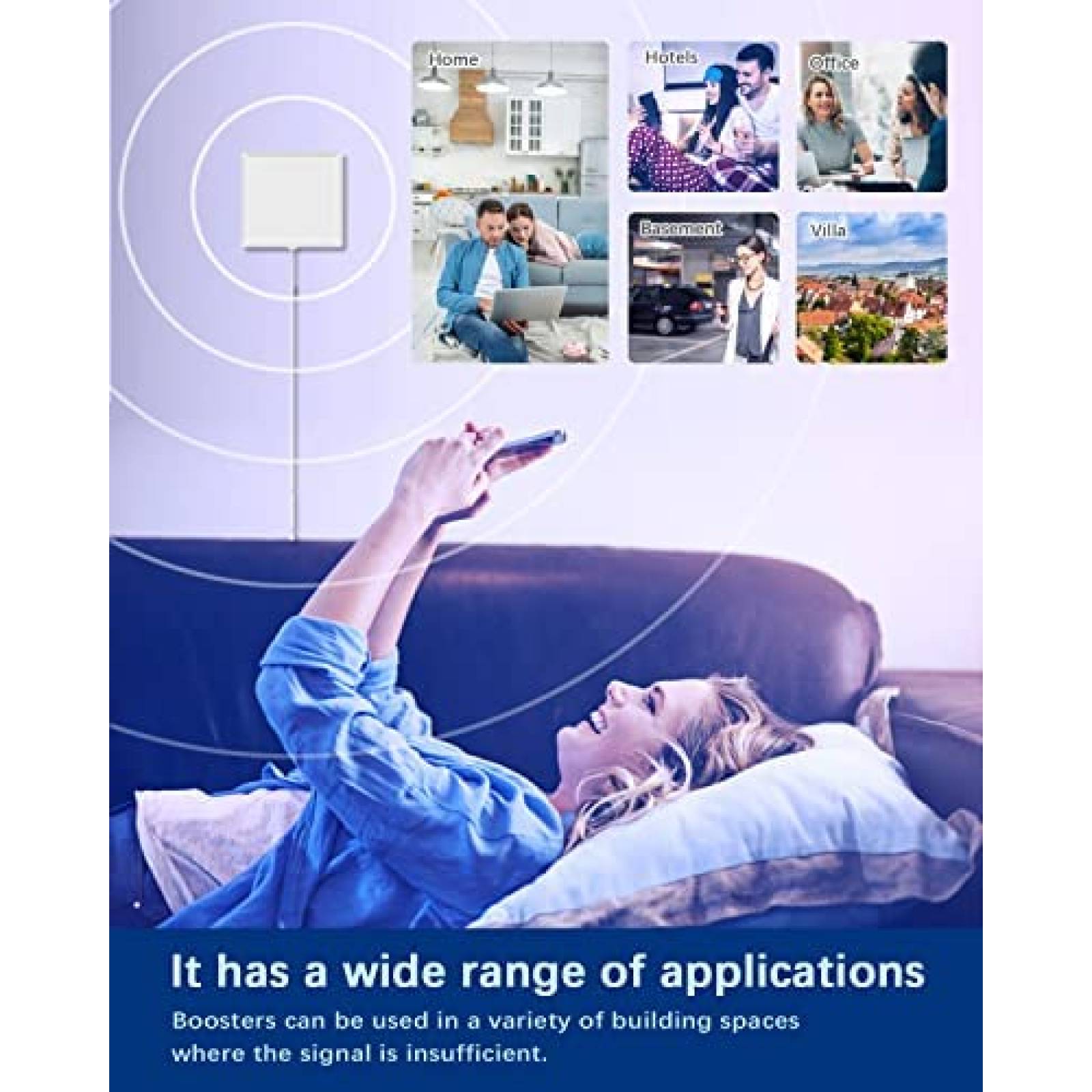 Ampliicador de Señal p/Celular Becky 5G LTE -Blanco