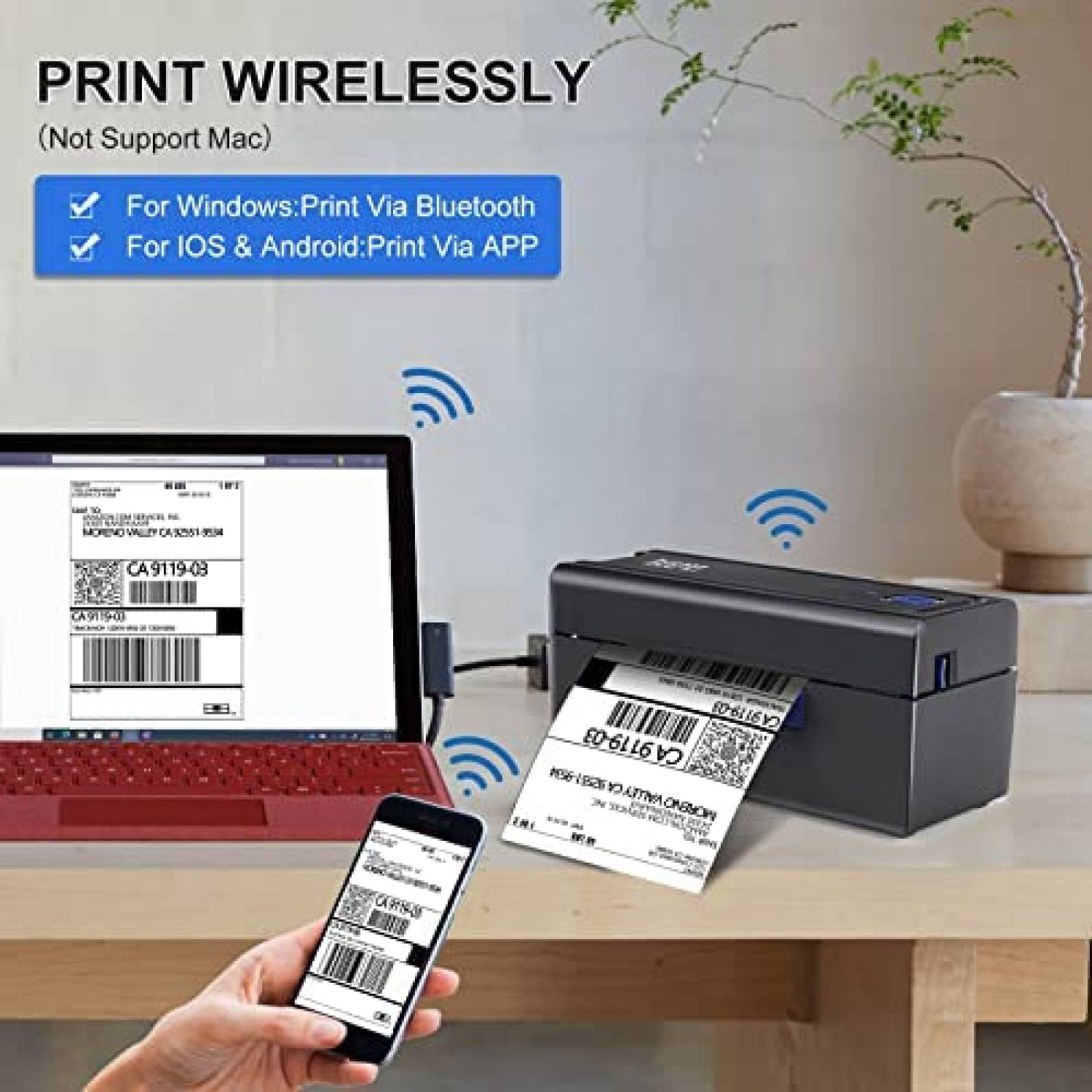 Impresora De Etiquetas BEEPRT Bluetooth Termica -Negro
