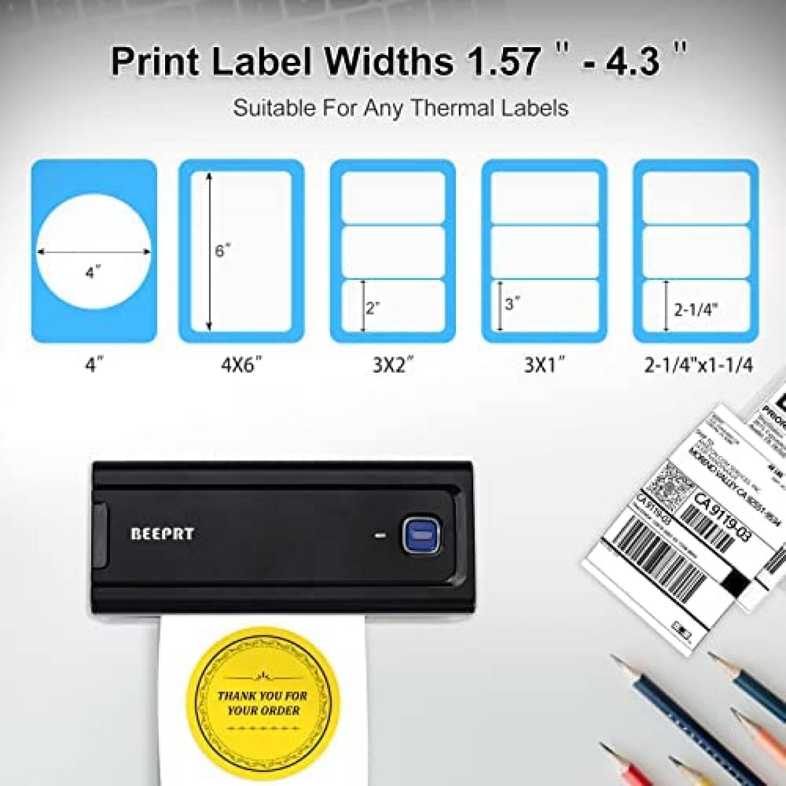 Impresora De Etiquetas BEEPRT Bluetooth Termica -Negro