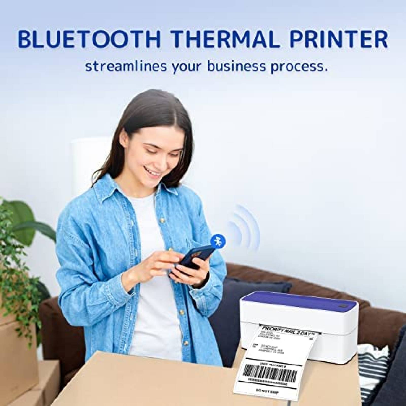 Impresora De Etiquetas Phomemo 4x6 Bluetooth -Blanco