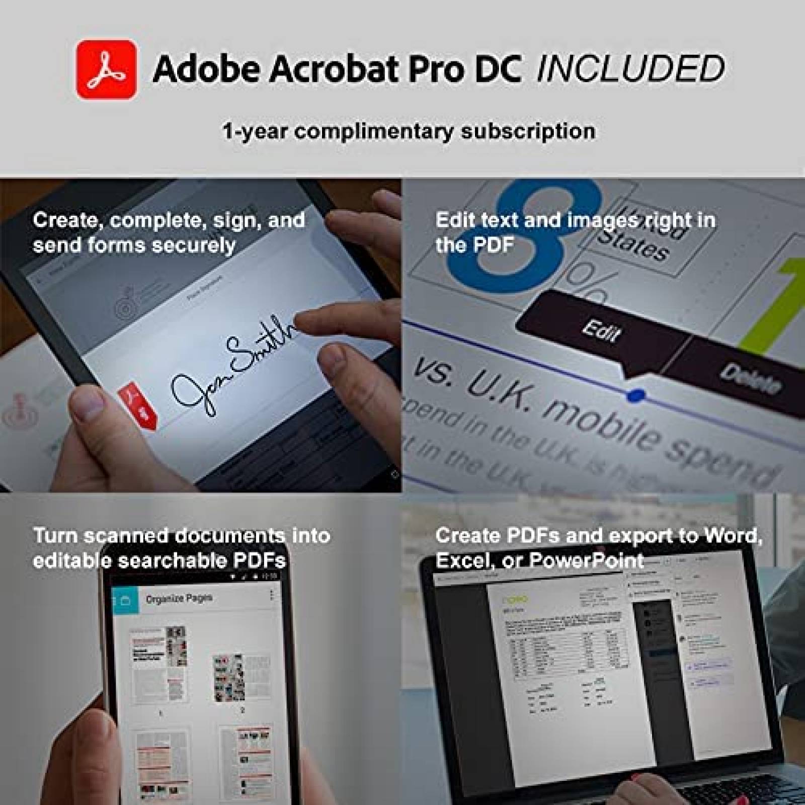 Escaner de Documento Fujitsu iX1600 para Mac/PC -Negro