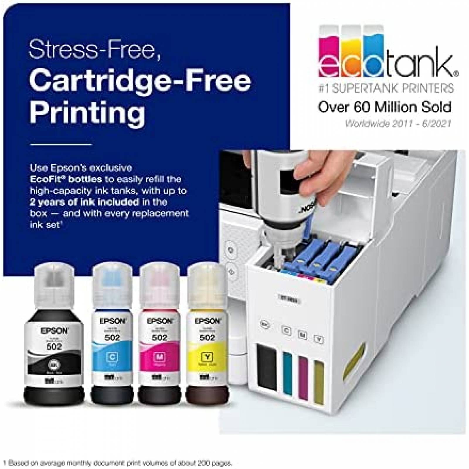 Impresora Multifuncional Epson EcoTank ET-3850 Tinta Color