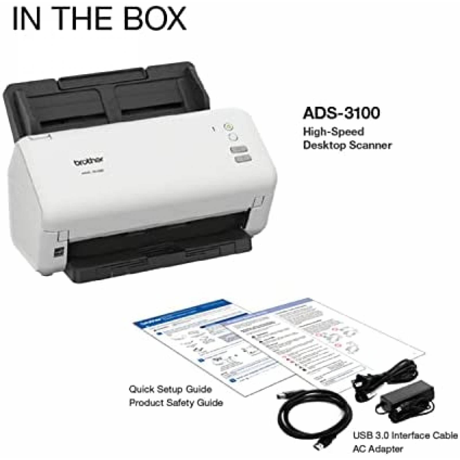 Escaner de Documentos Brother ADS-3100 para Casa Oficina