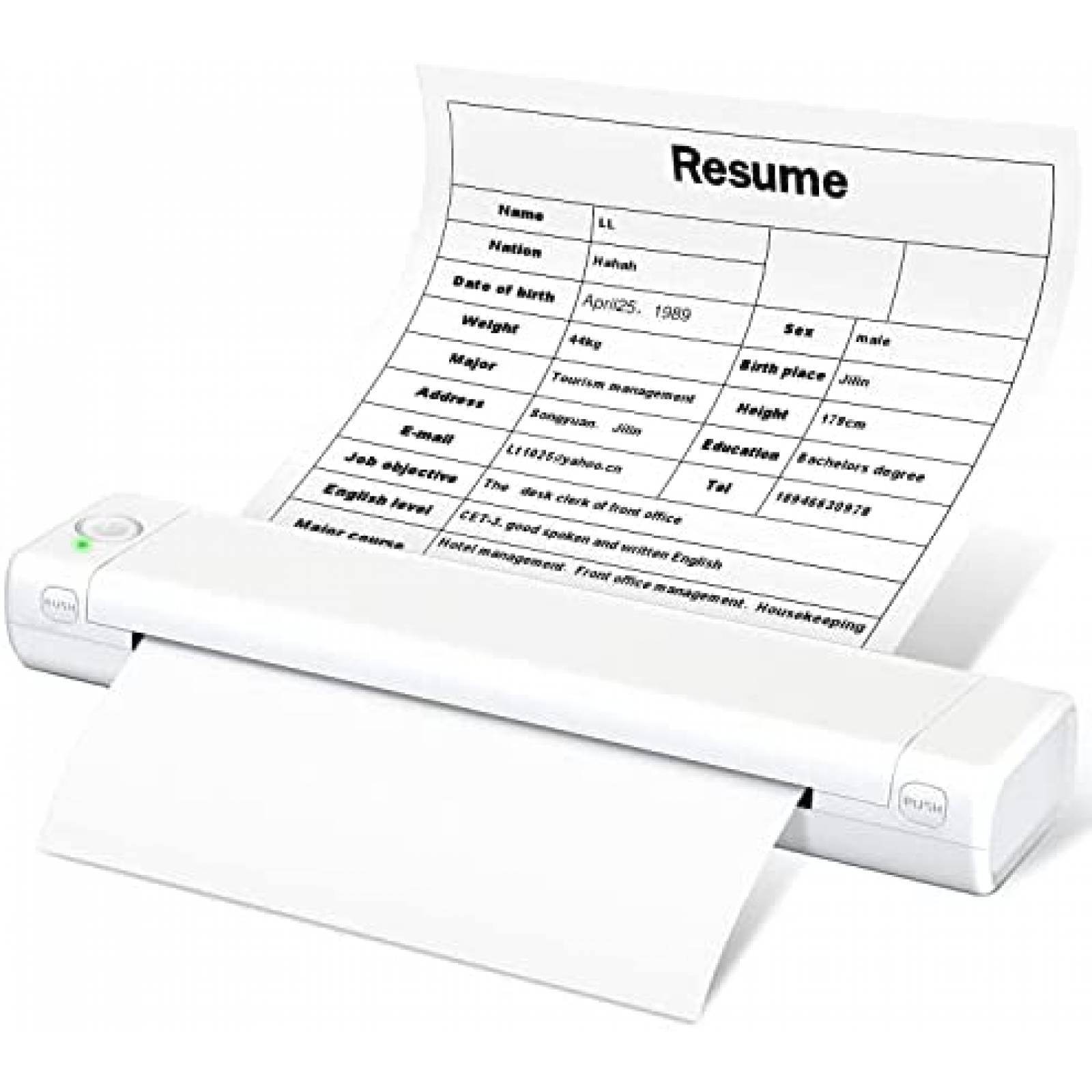 Impresora Termica Odaro M08F Portatil Tamaño Carta -Blanco