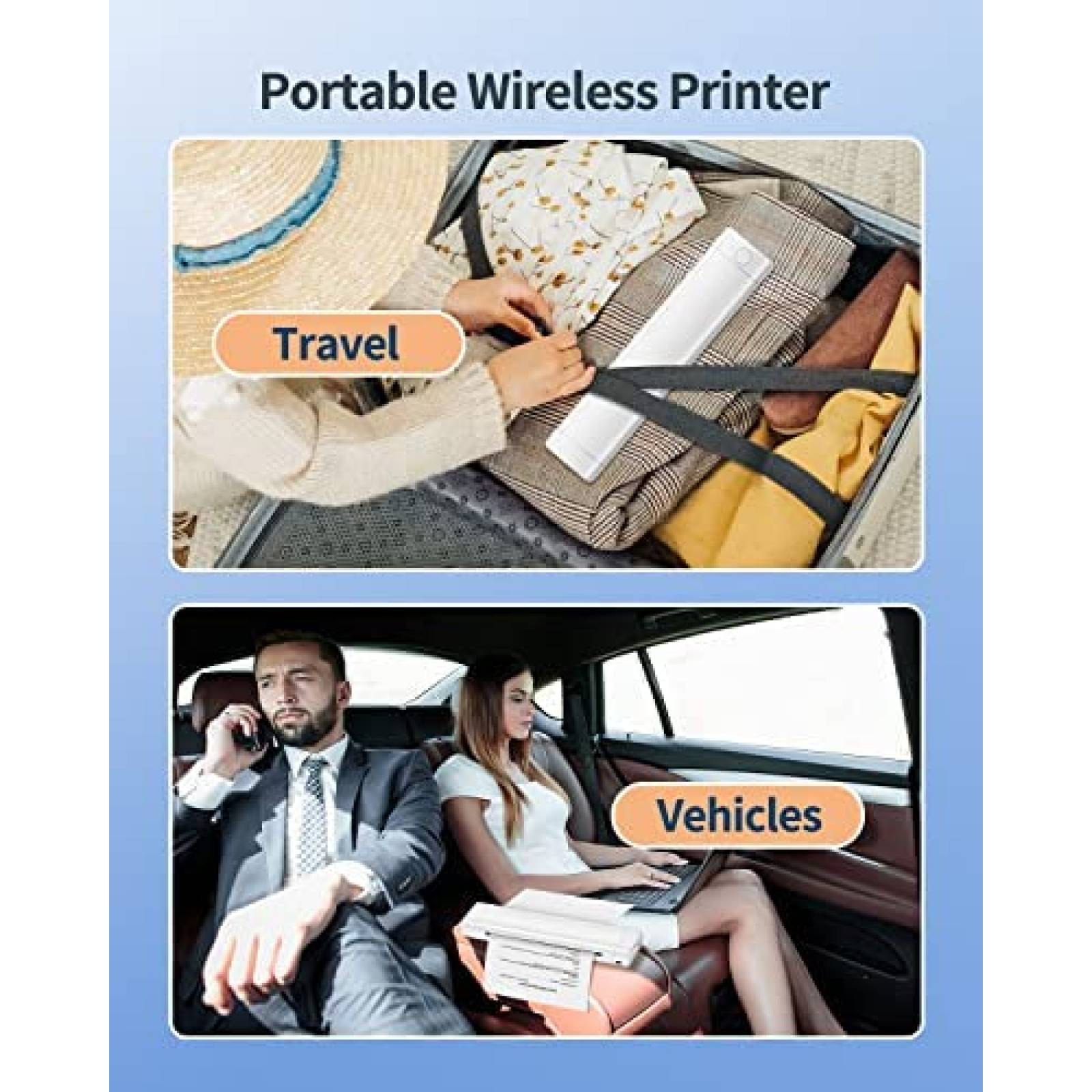 Impresora Termica Odaro M08F Portatil Tamaño Carta -Blanco