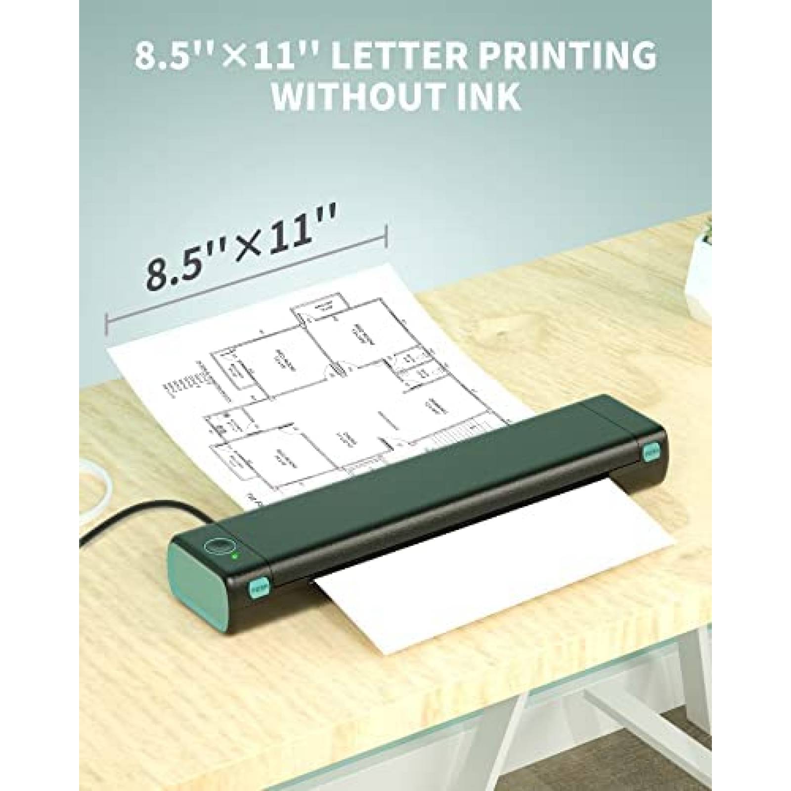 Impresora Termica Itari M08F Portatil Tamaño Carta -Negro