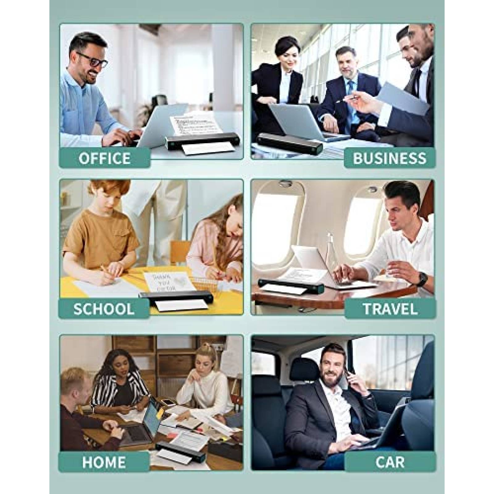 Impresora Termica Itari M08F Portatil Tamaño Carta -Negro