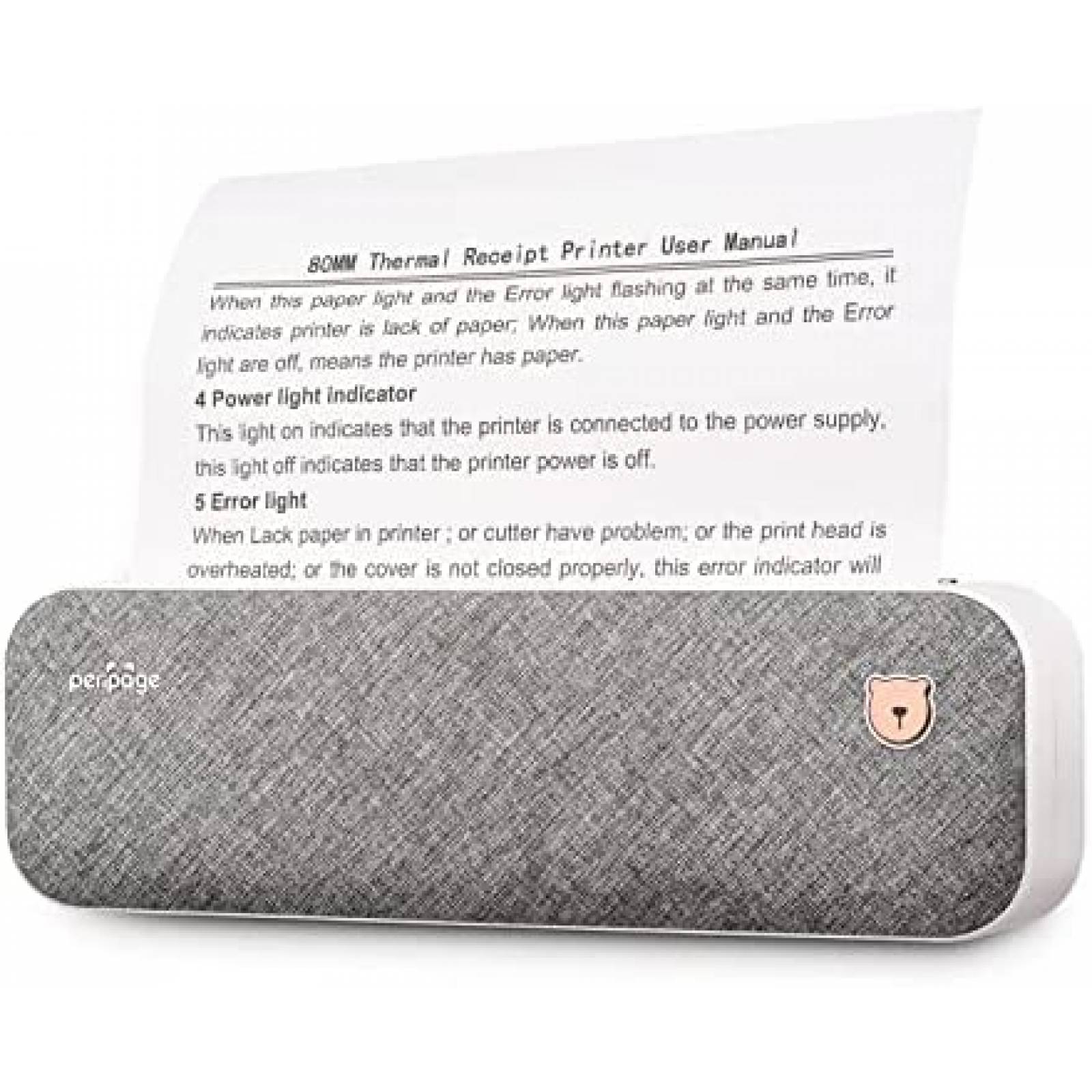 Impresora Termica PeriPage Portatil Bluetooth Papel A4 -Gris