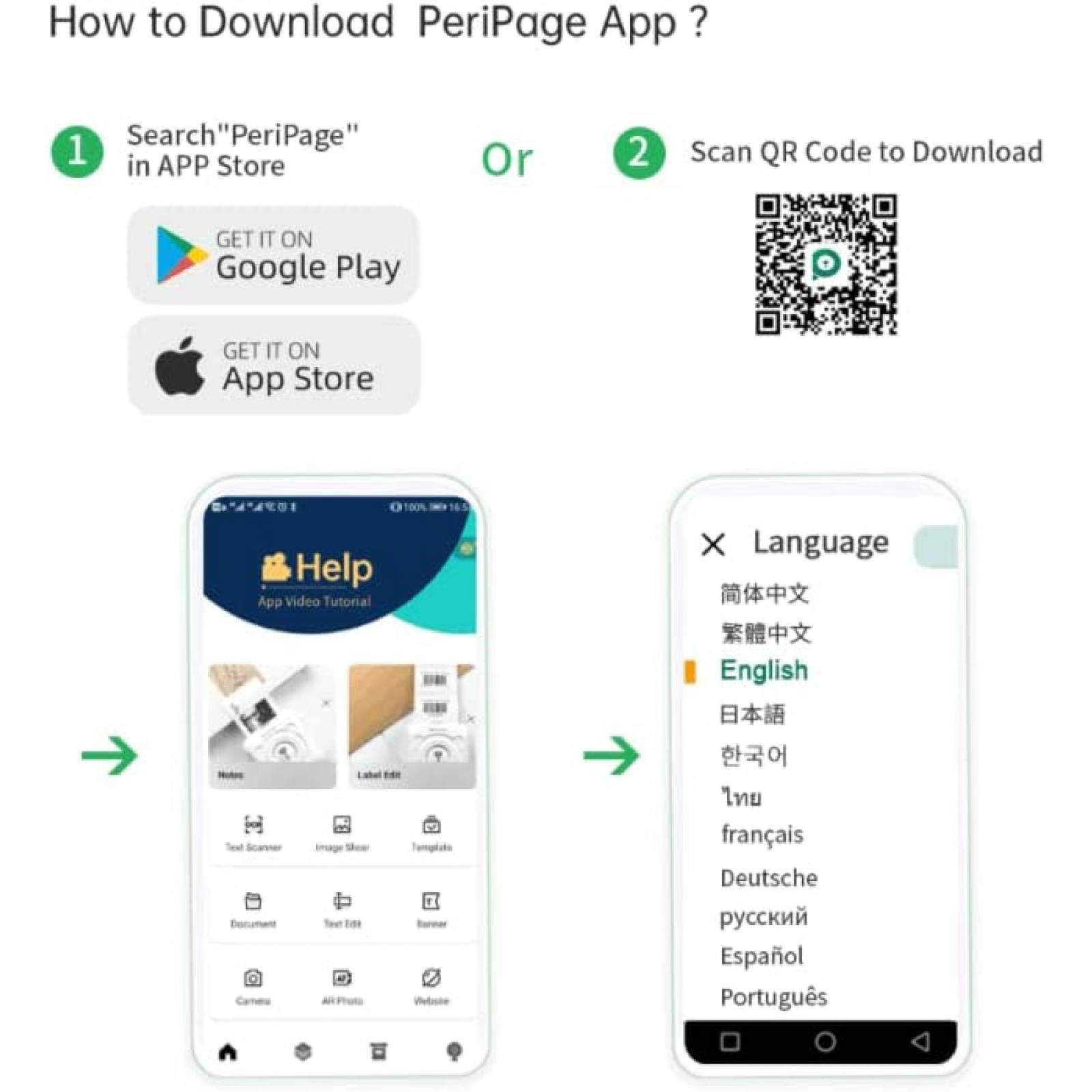 Impresora Termica PeriPage Portatil Bluetooth Papel A4 -Gris