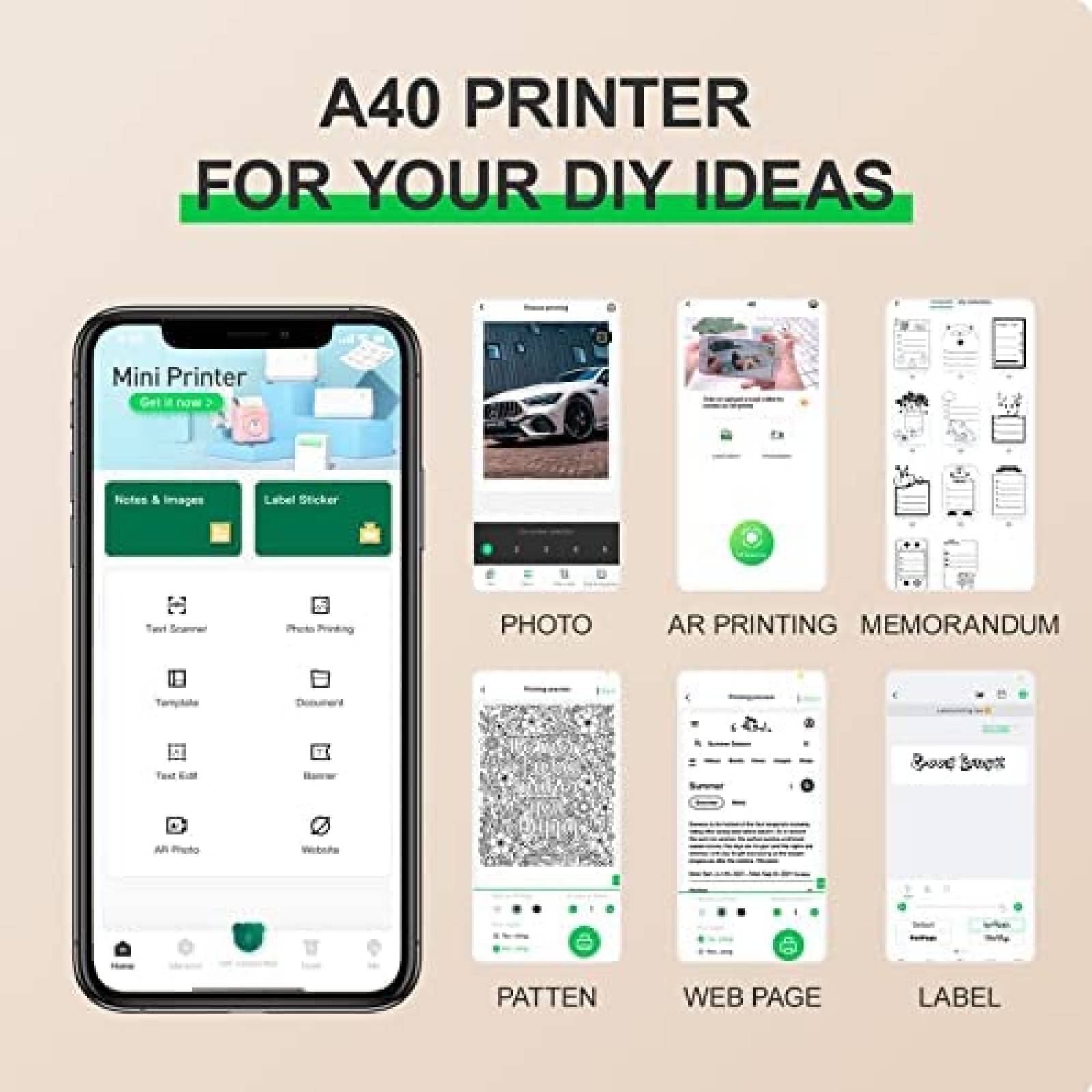 Impresora Termica PeriPage Portatil de Viaje Tamaño A4