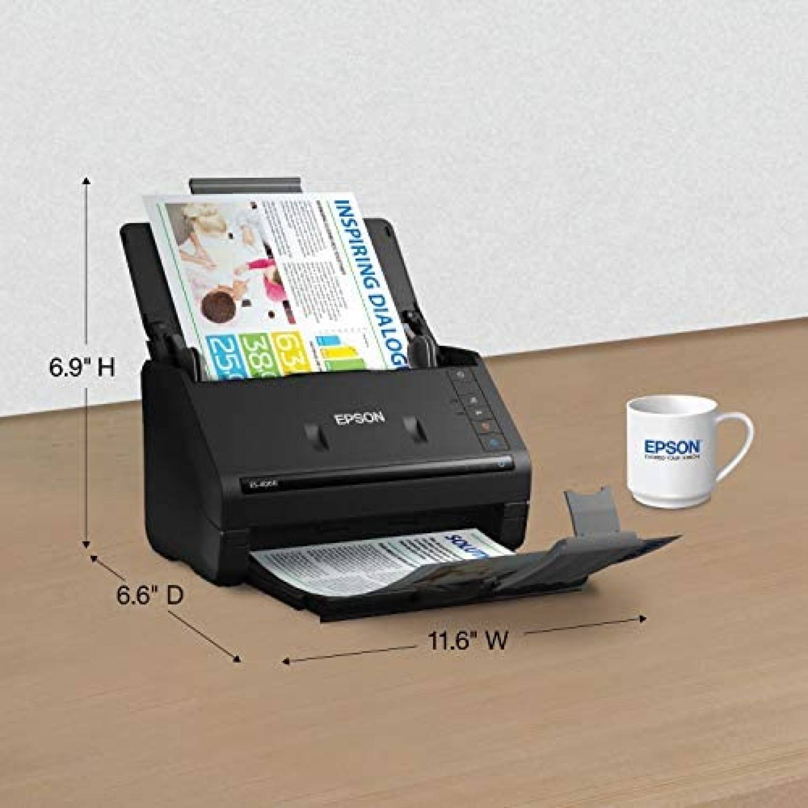 Escaner de Documentos Epson Workforce ES-400 II ADF -Negro