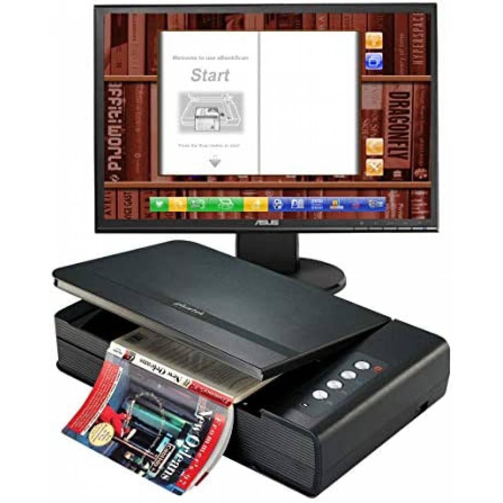 Escaner de Libros plustek OpticBook 4800 Software Intuitivo