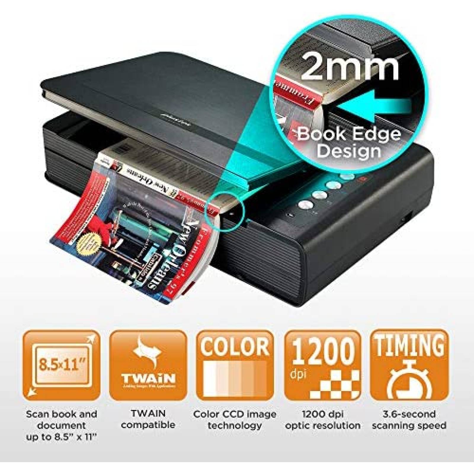 Escaner de Libros plustek OpticBook 4800 Software Intuitivo