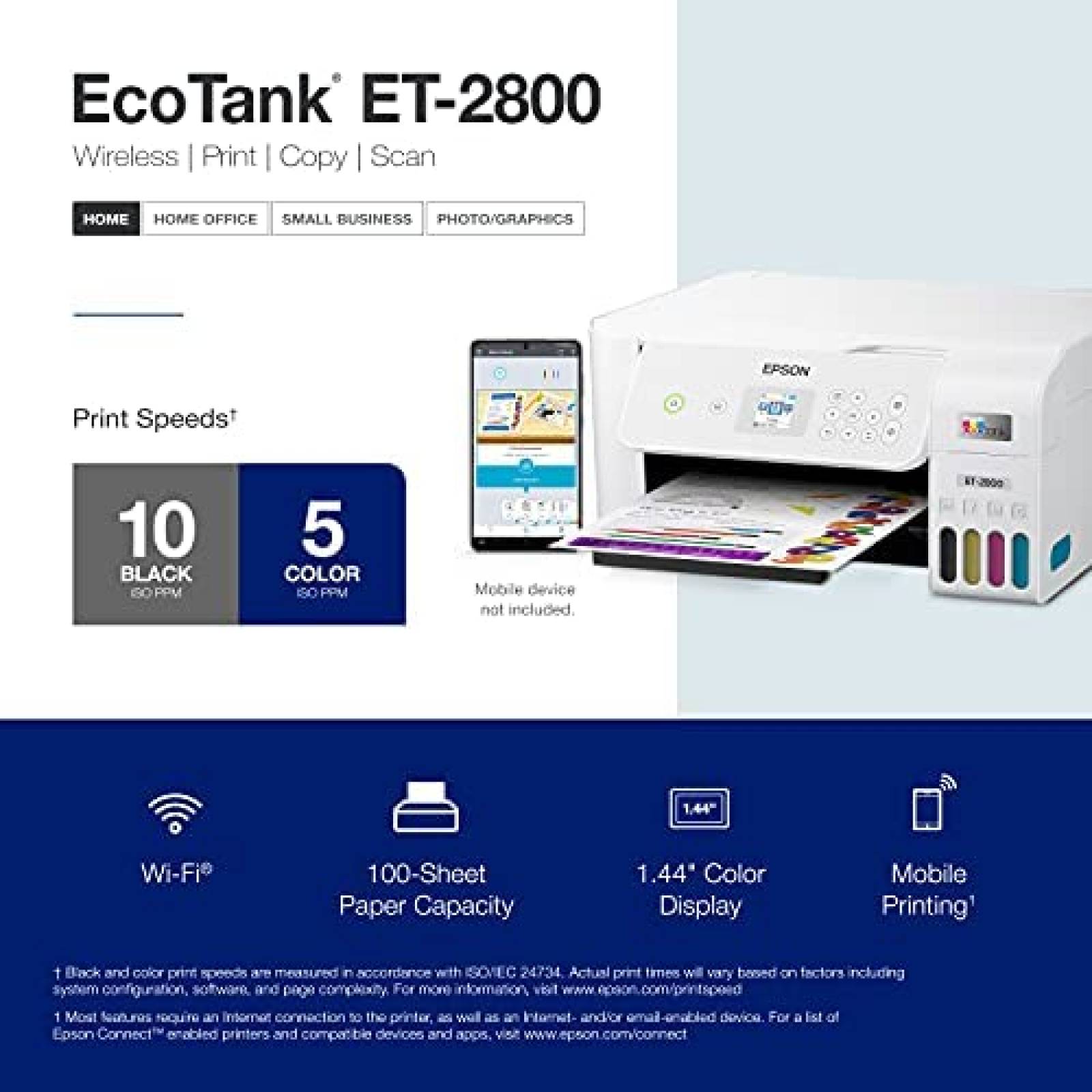 Impresora Multifuncional Epson EcoTank ET-2800 Tinta Color