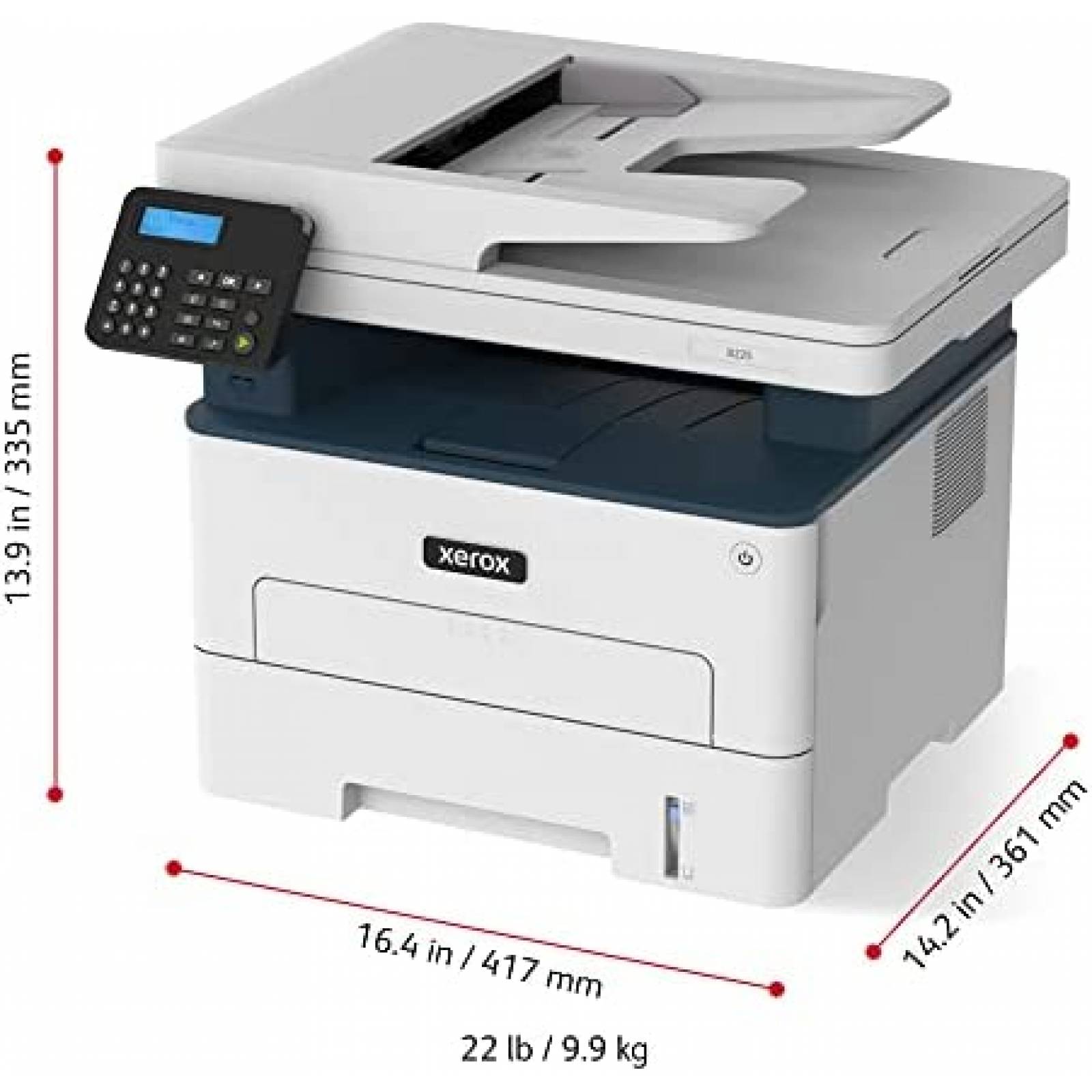 Impresora Multifuncional Xerox B225 Laser Blanco y Negro