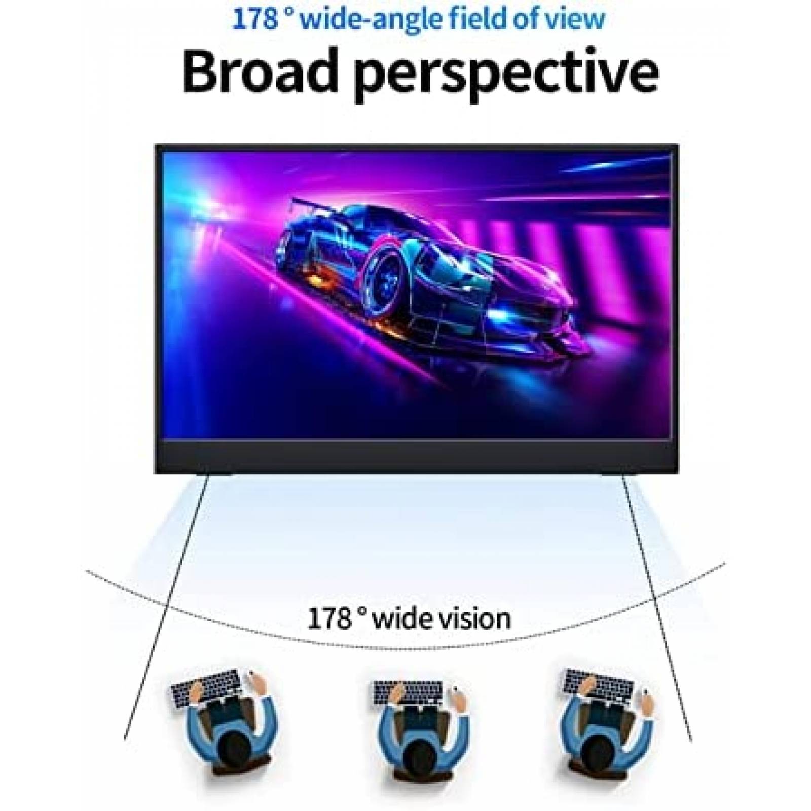 Monitor Portatil JOHNKANG 15.6'' Full HD 1080P 60Hz -Gris