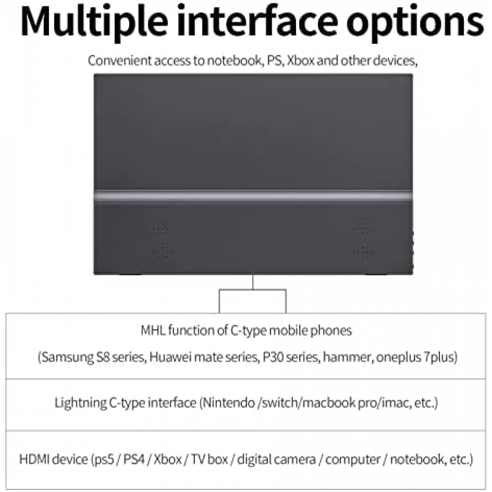 Monitor Portatil JOHNKANG 15.6'' Full HD 1080P 60Hz -Gris