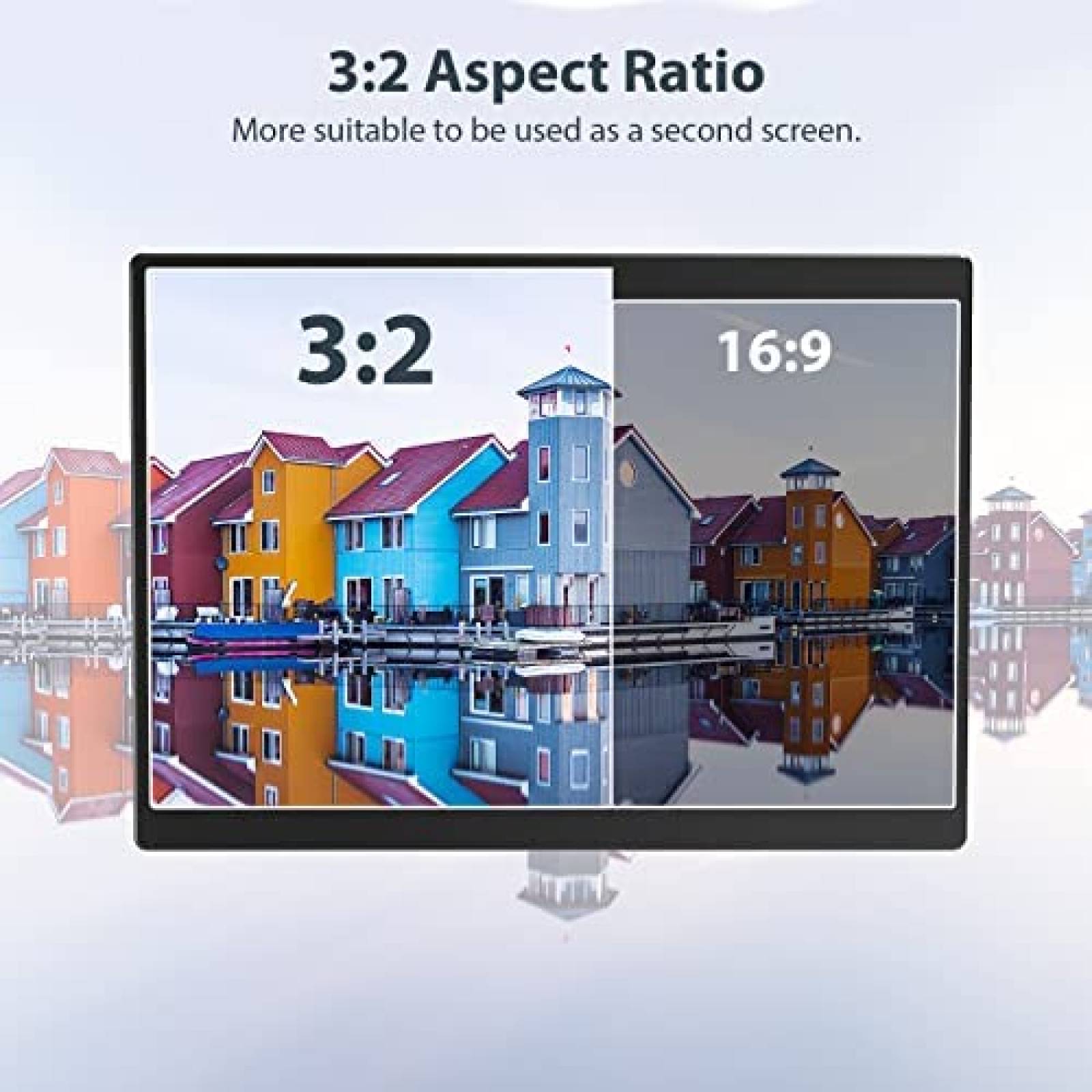 Monitor Portatil Miktver 10.5'' FHD 1920x1280 60Hz -Negro