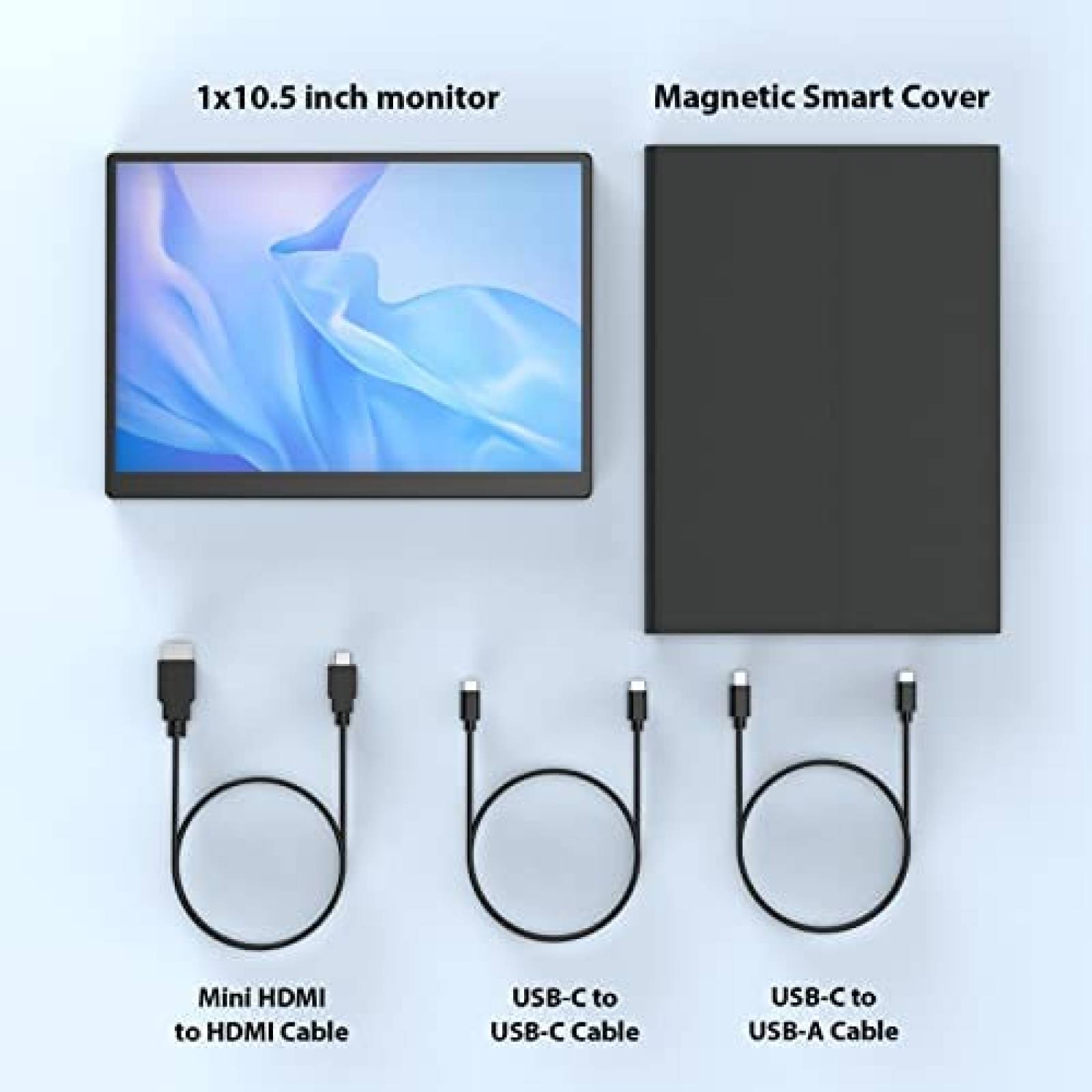 Monitor Portatil Miktver 10.5'' FHD 1920x1280 60Hz -Negro