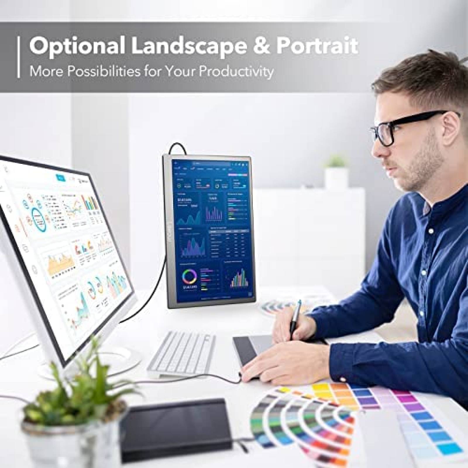 Monitor Portatil Lepow 15.6'' FHD 1080P HDMI 60Hz -Gris