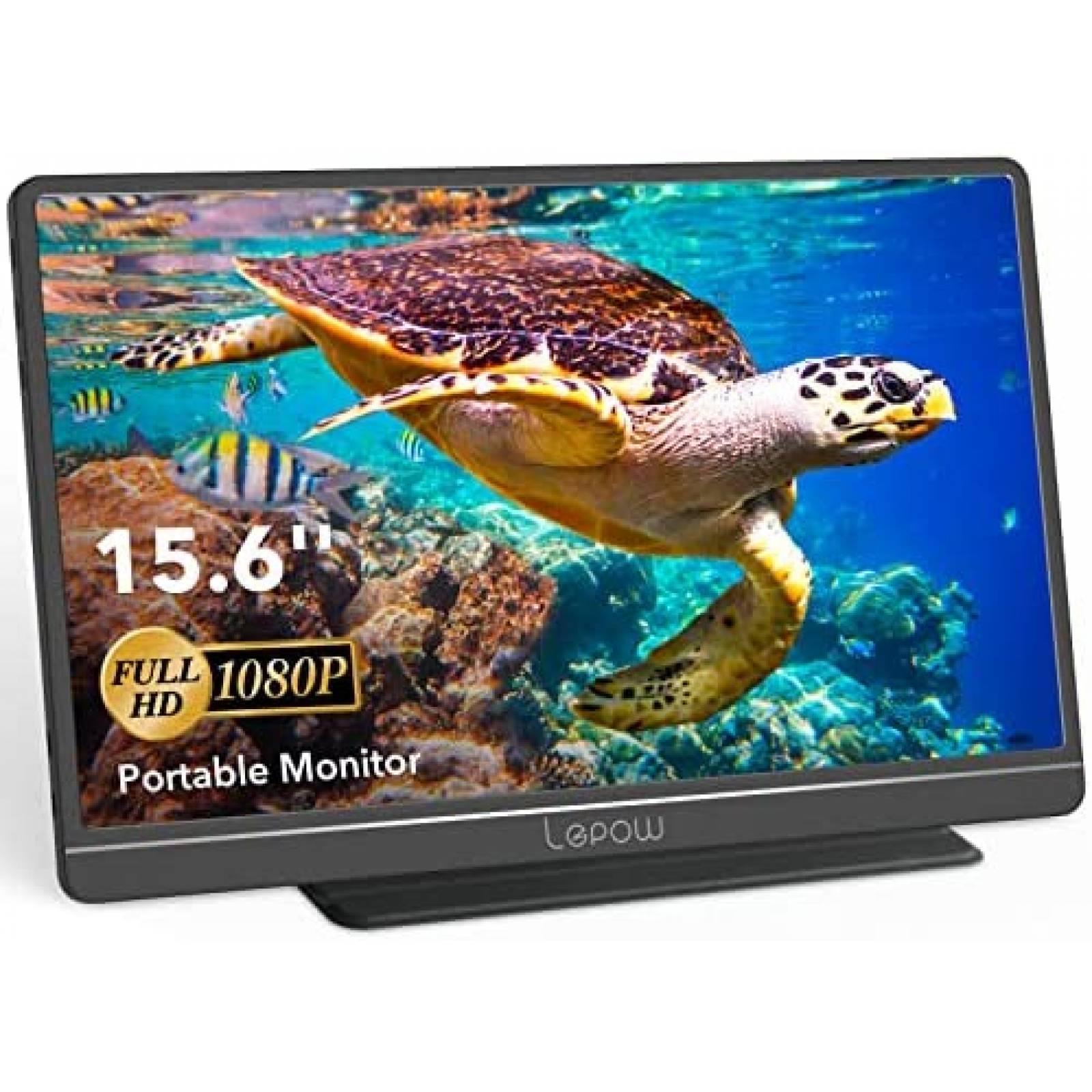 Monitor Portatil Lepow 15.6'' Full HD 1080P HDR HDMI -Negro