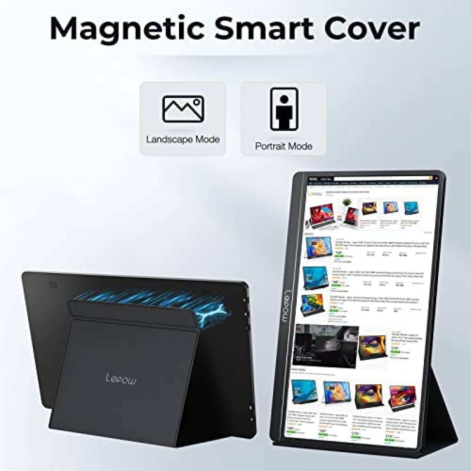 Monitor Portatil Lepow 15.6'' Full HD 1080P HDR HDMI -Negro