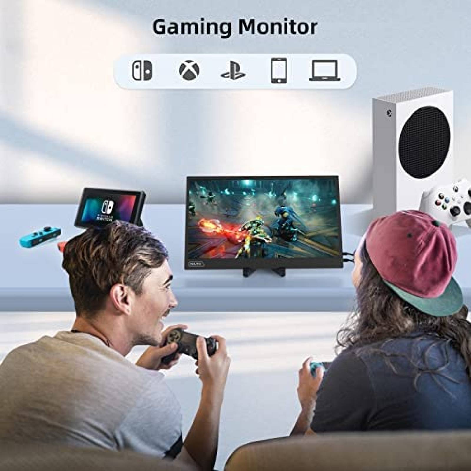 Monitor Portatil NIUTO 17.3'' 144Hz 100%sRGB FHD HDMI -Negro