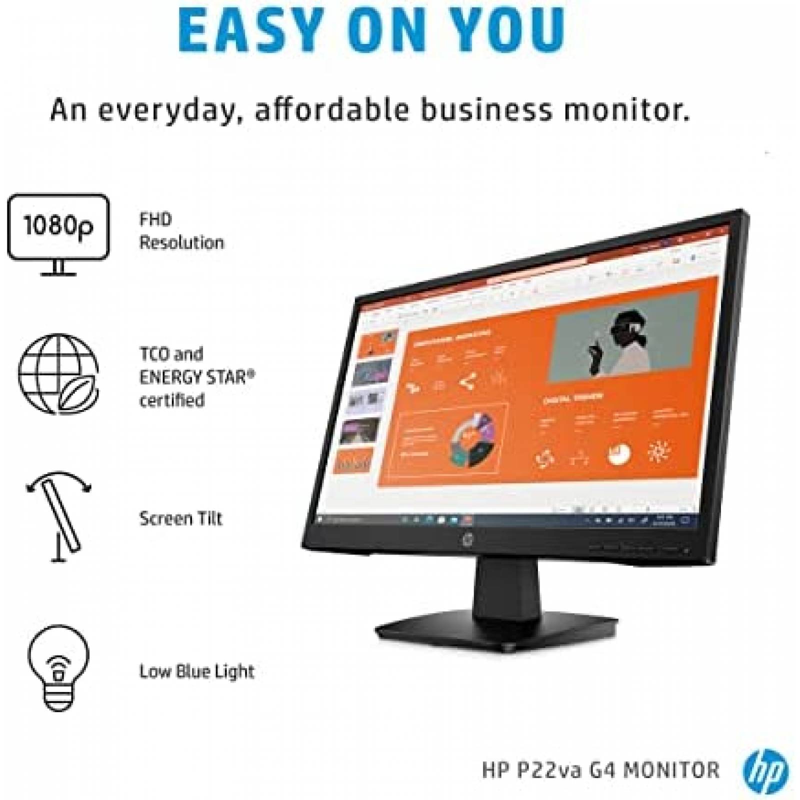 Monitor HP 21.5'' 1080P Full HD HDMI 60Hz 1920x1080 -Negro
