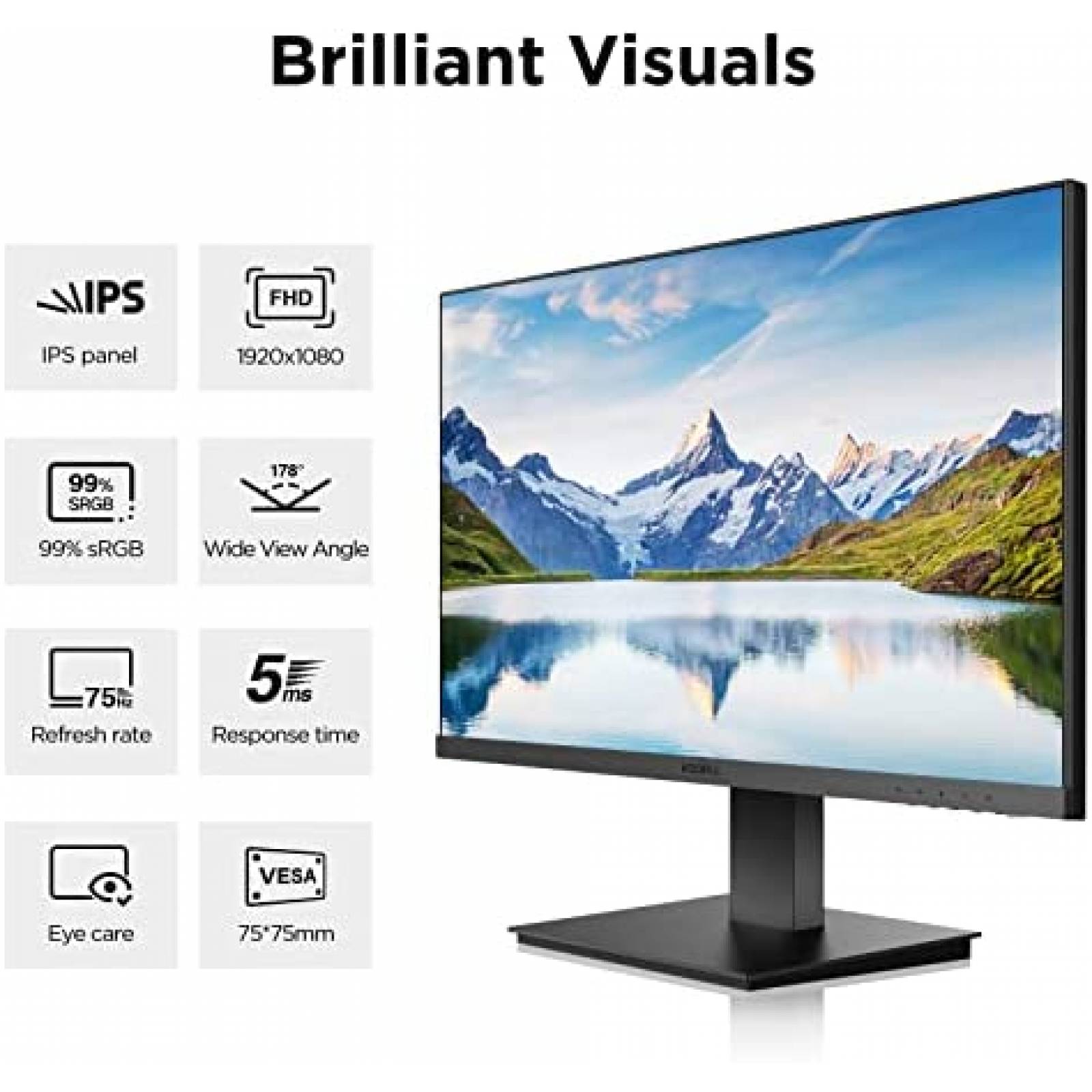 Monitor KOORUI 27'' FHD 1920x1080p 75Hz 5ms HDMI -Gris