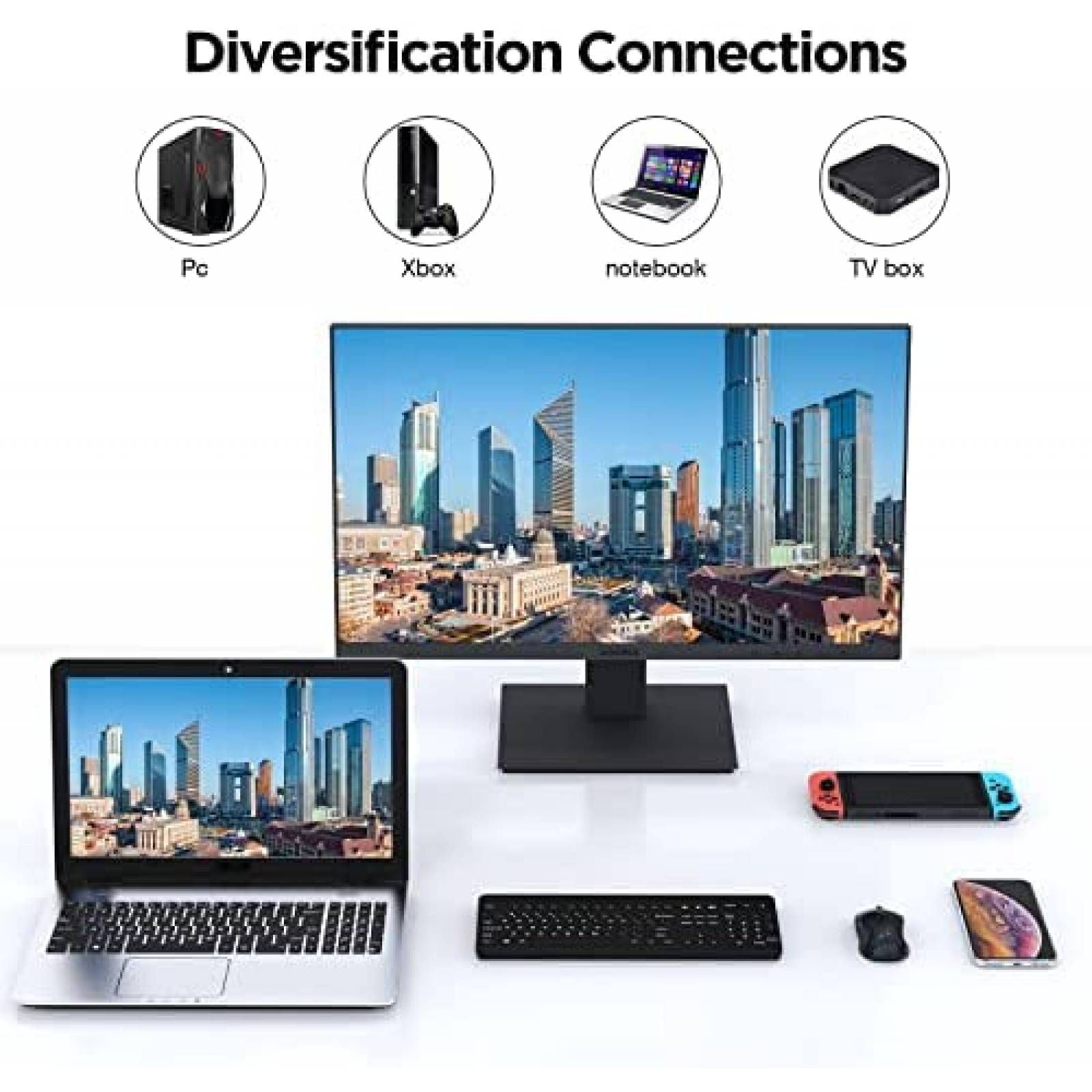 Monitor KOORUI 27'' FHD 1920x1080p 75Hz 5ms HDMI -Gris