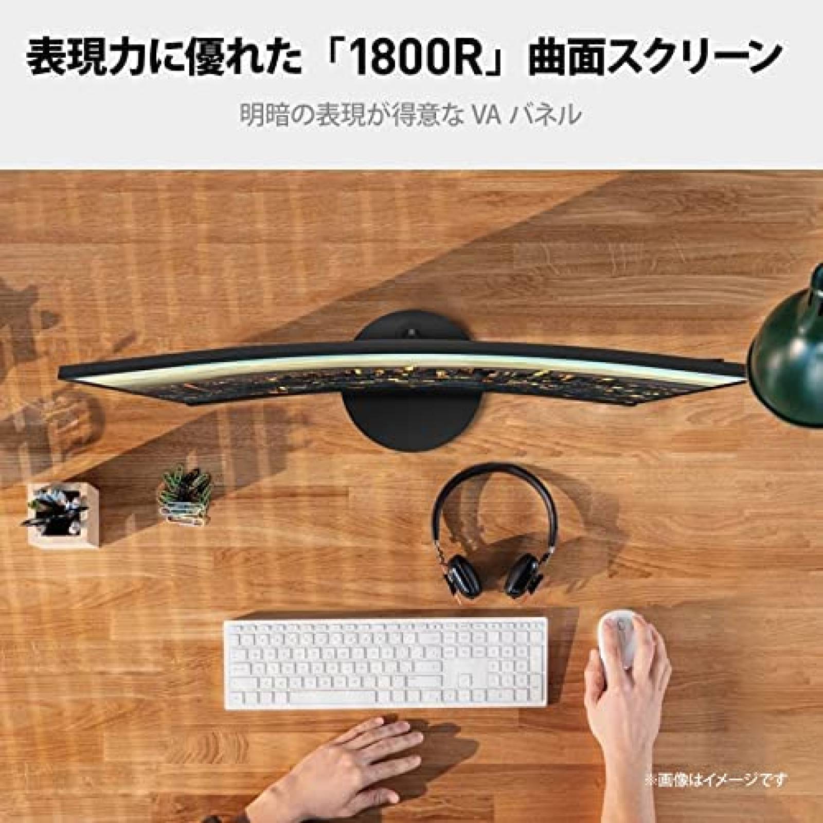 Monitor Curvo KOORUI 24'' 60Hz 1080P FHD HDMI -Gris