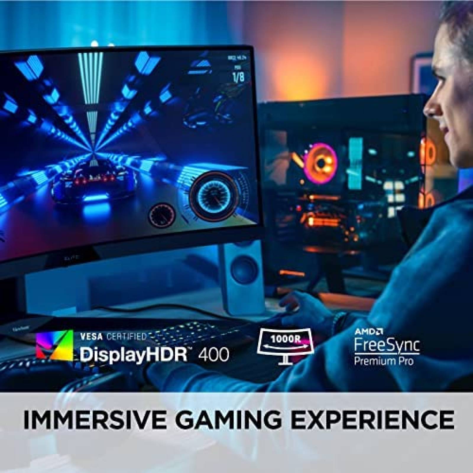 Monitor Curvo ViewSonic XG340C-2K 34" 1440p QHD 180Hz -Negro