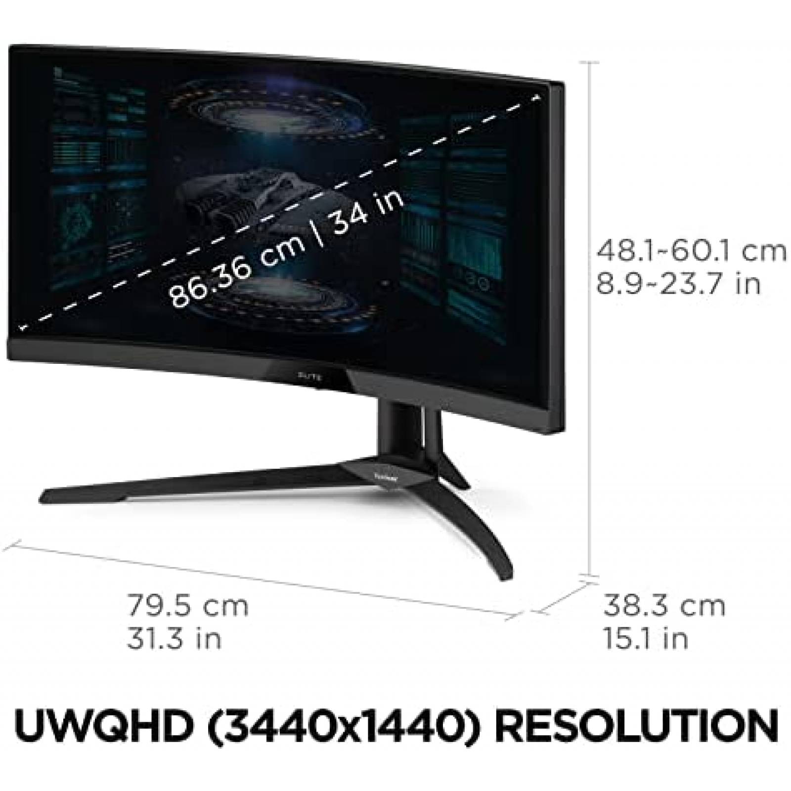 Monitor Curvo ViewSonic XG340C-2K 34" 1440p QHD 180Hz -Negro