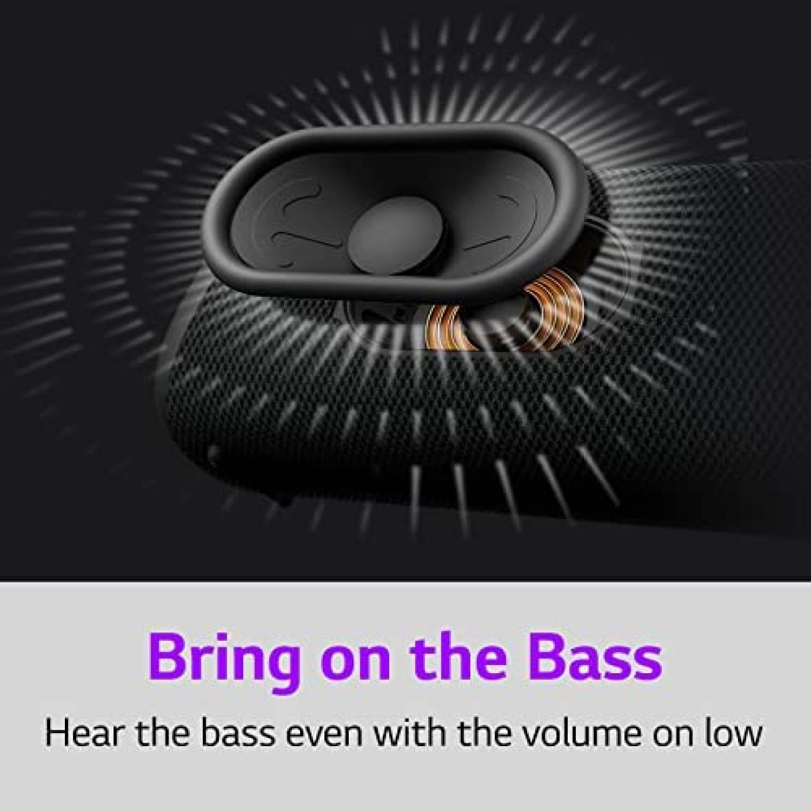 Bocina Bluetooth LG XBOOM Go Luz Led Resistente IP67 18H -N