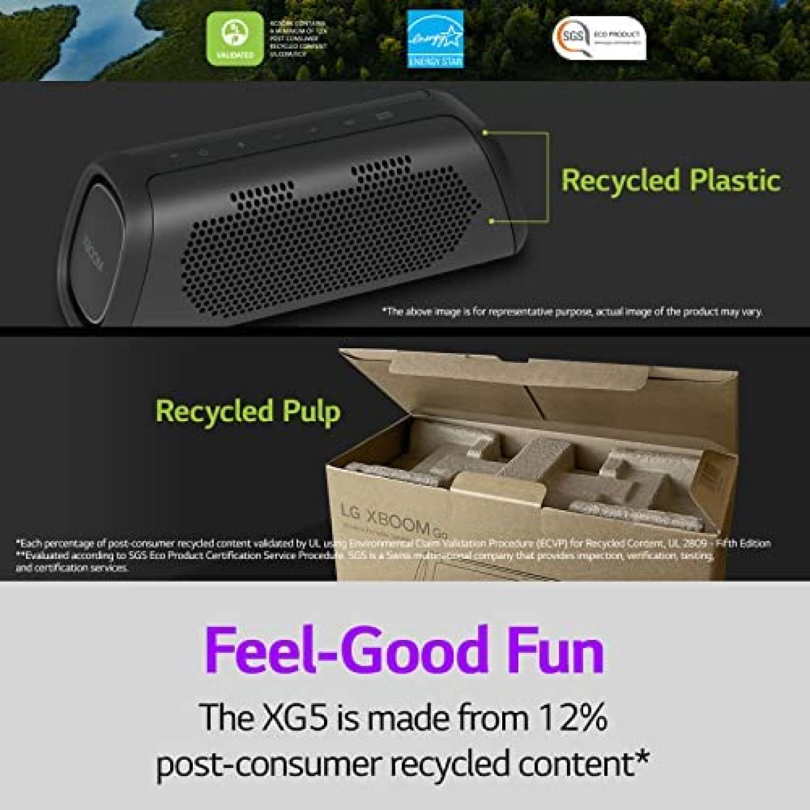 Bocina Bluetooth LG XBOOM Go Luz Led Resistente IP67 18H -N